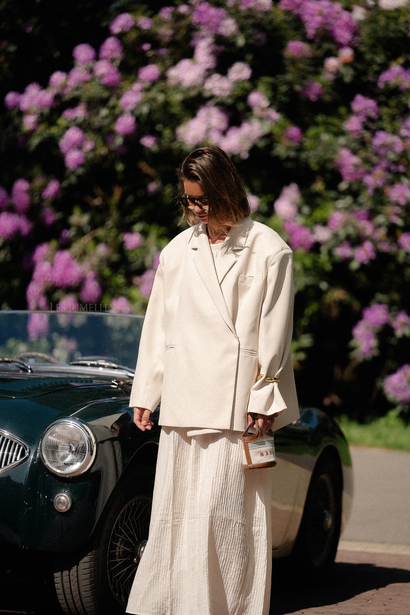 Chloe oversized blazer eggshell