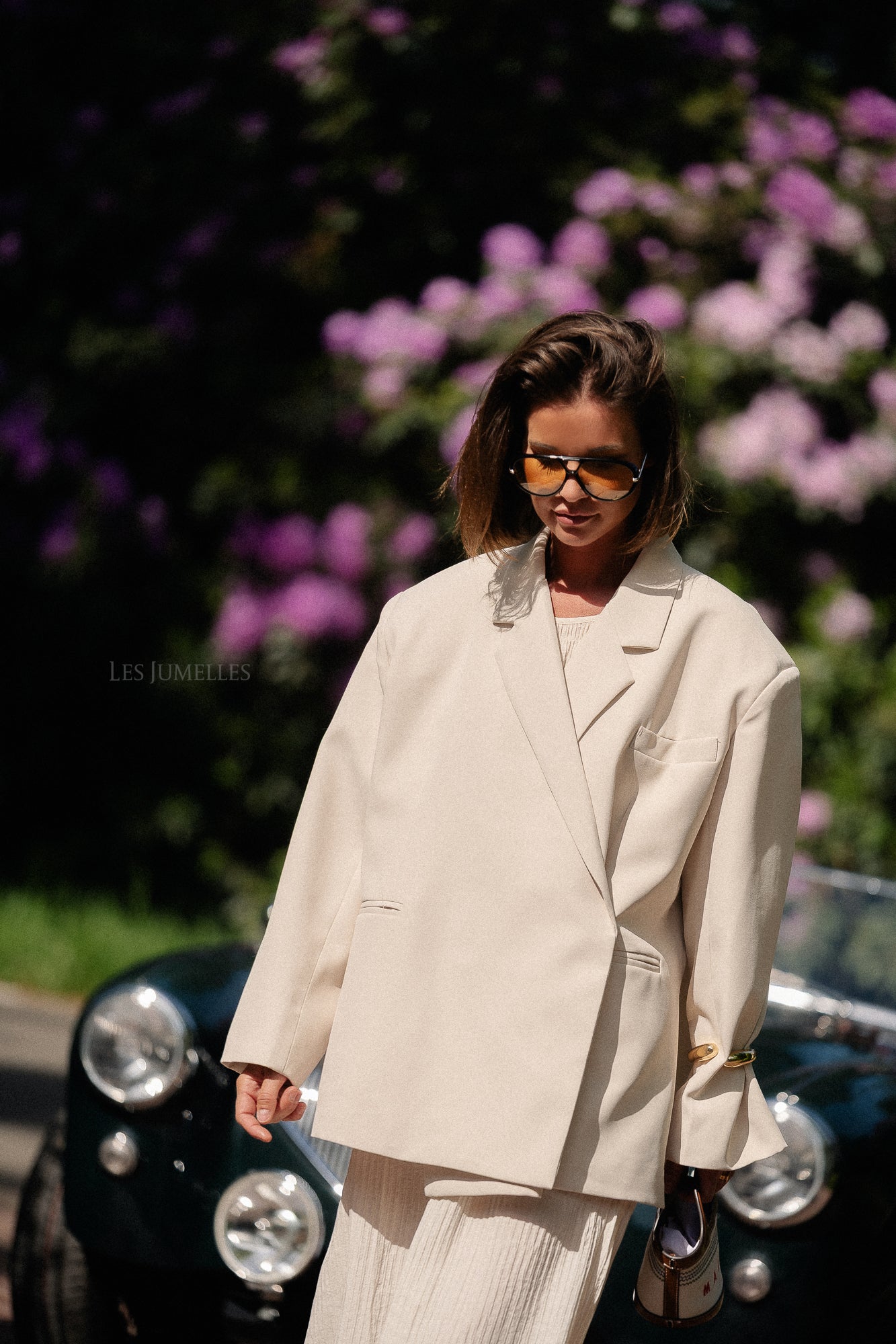 Chloe oversized blazer eggshell