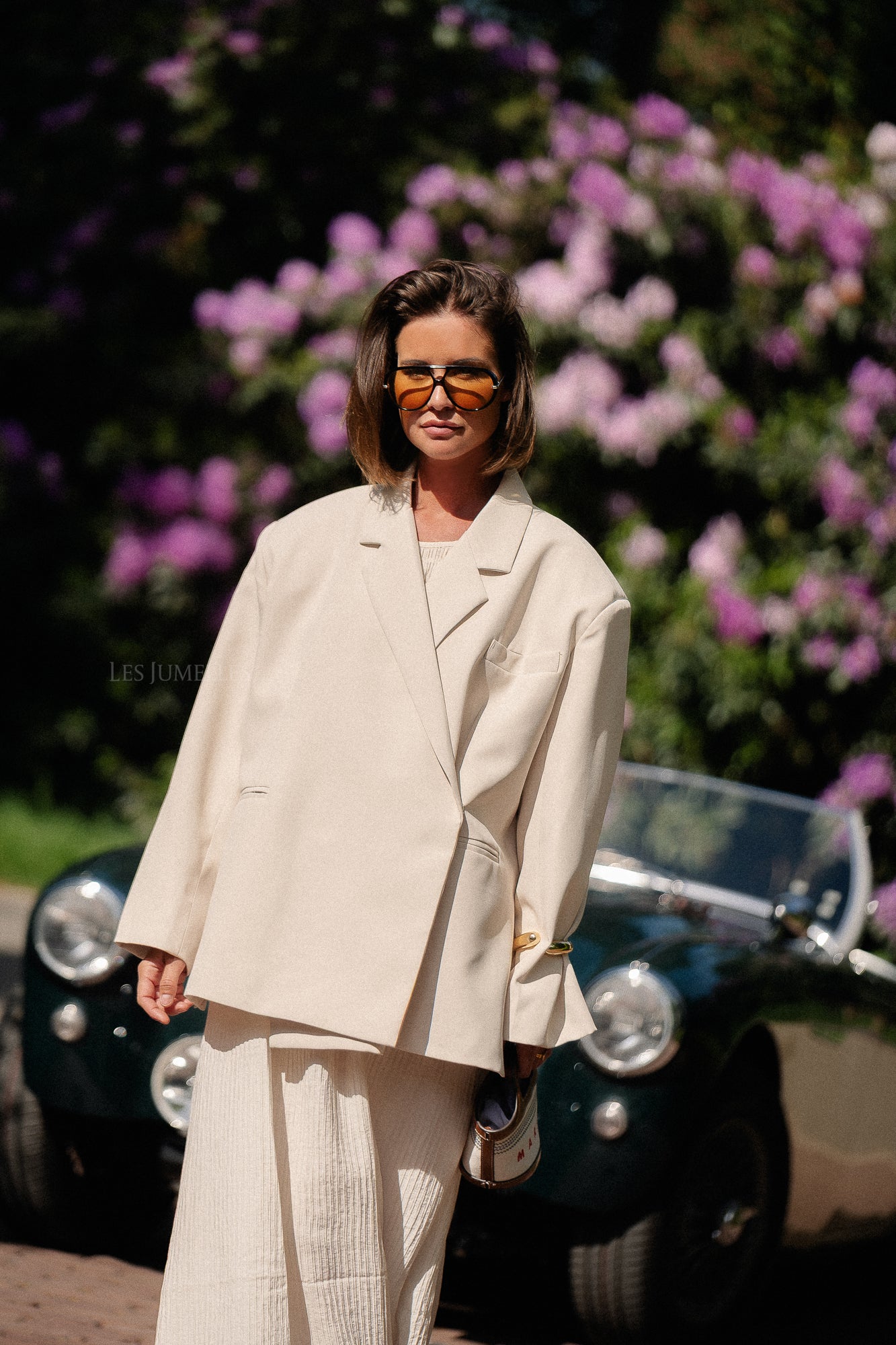 Chloe oversized blazer eggshell