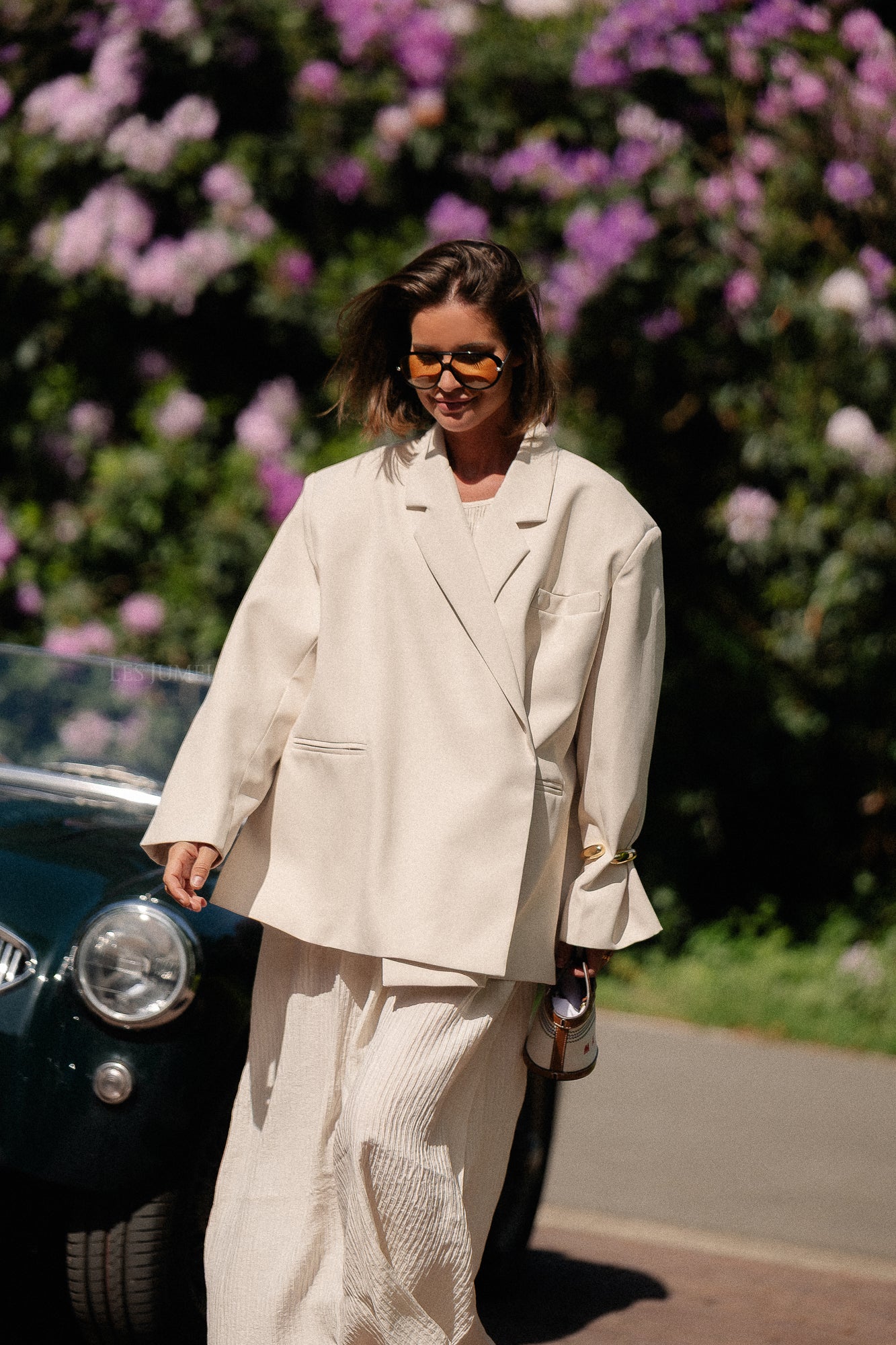 Chloe oversized blazer eggshell