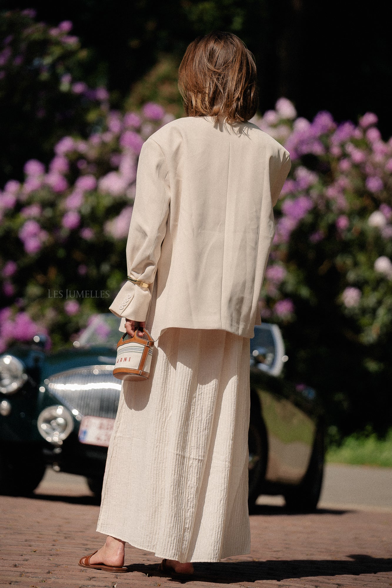 Chloe oversized blazer eggshell