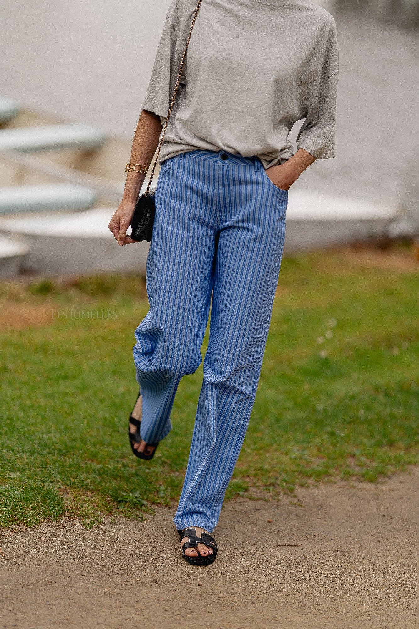 Yve pants blue stripe