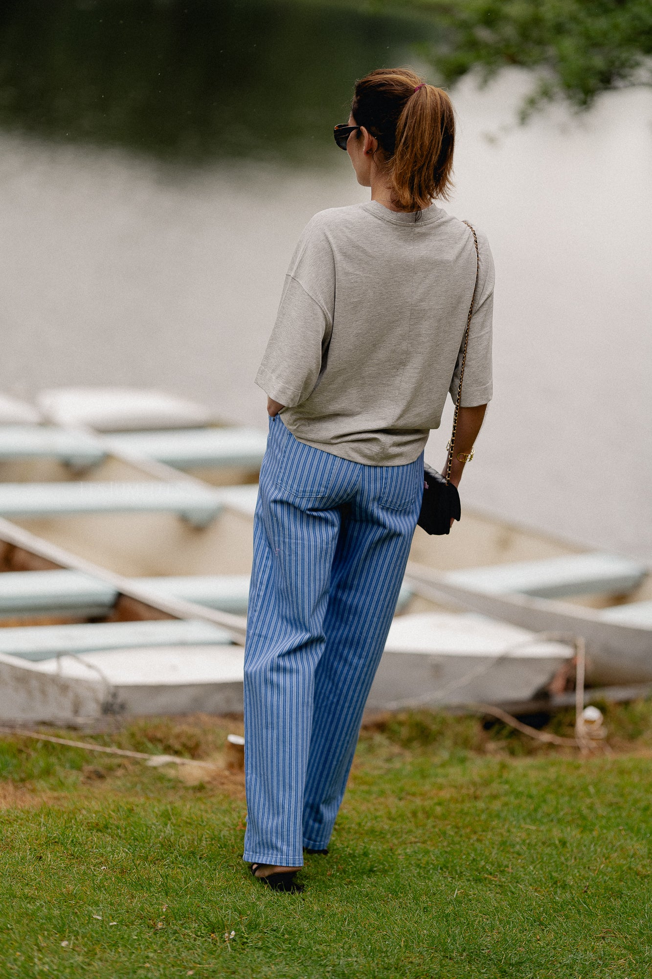 Yve pants blue stripe
