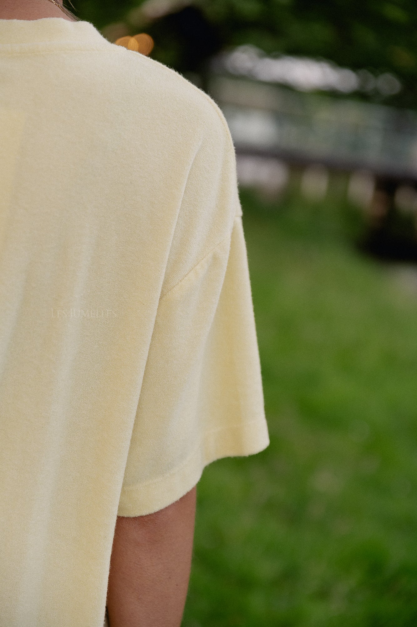 Dorothee terry T-shirt dress light yellow