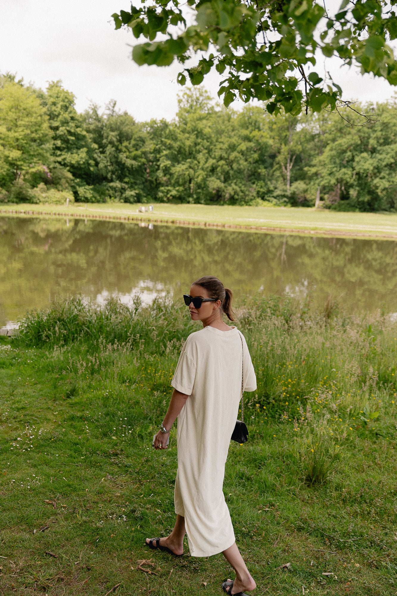 Dorothee terry T-shirt dress ecru