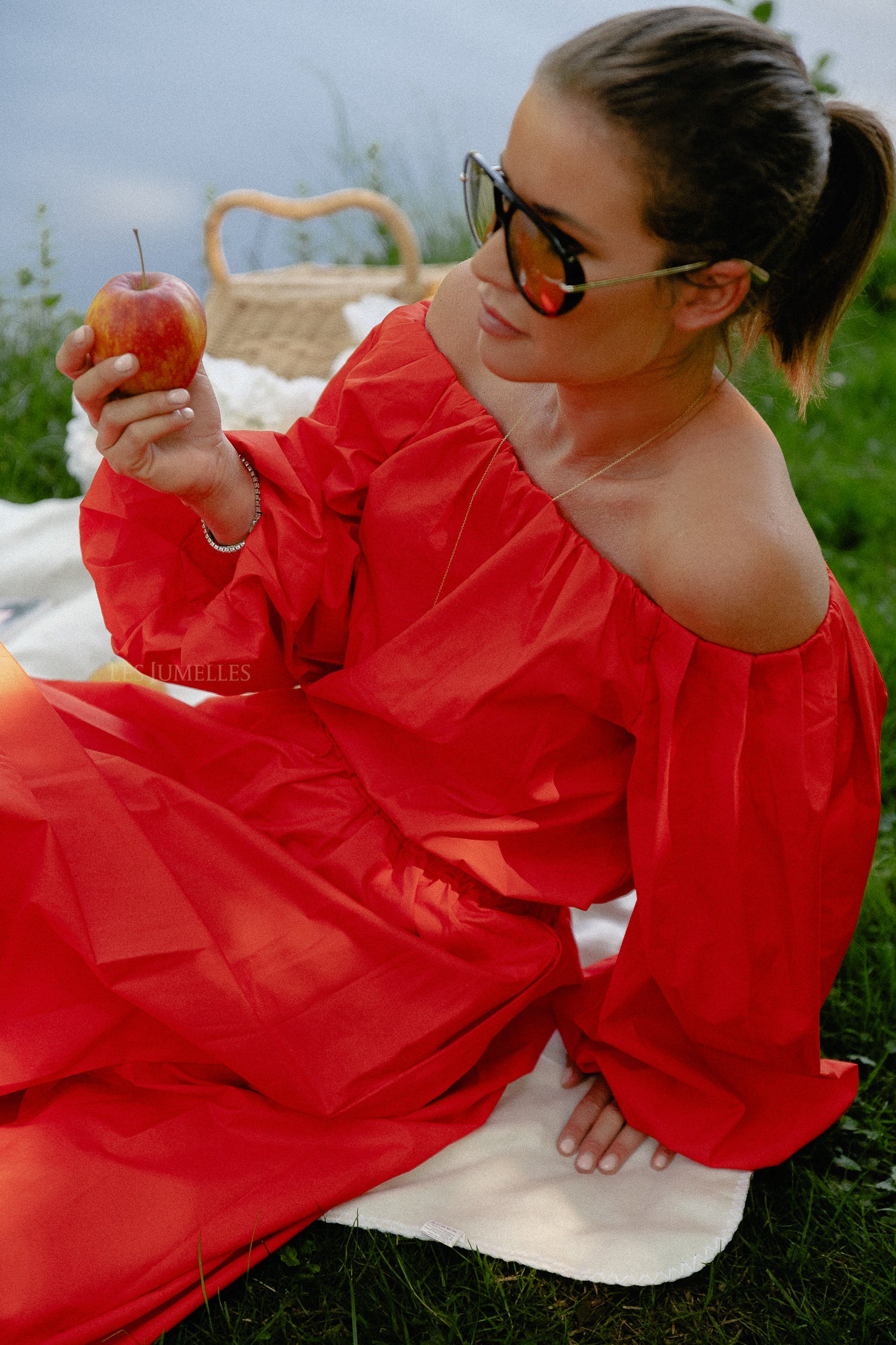 Fran off shoulder blouse coral
