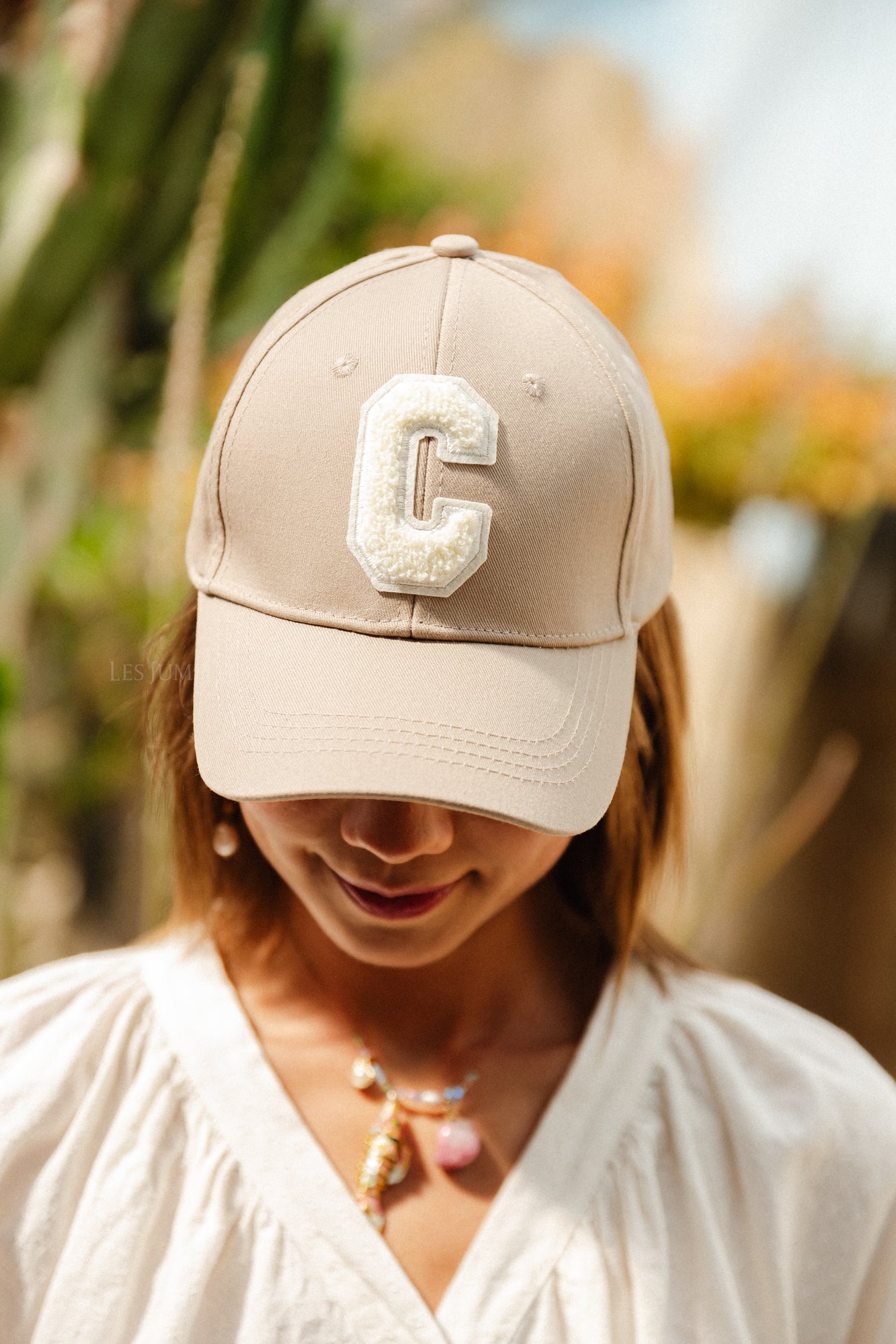 'C' Cap denim taupe