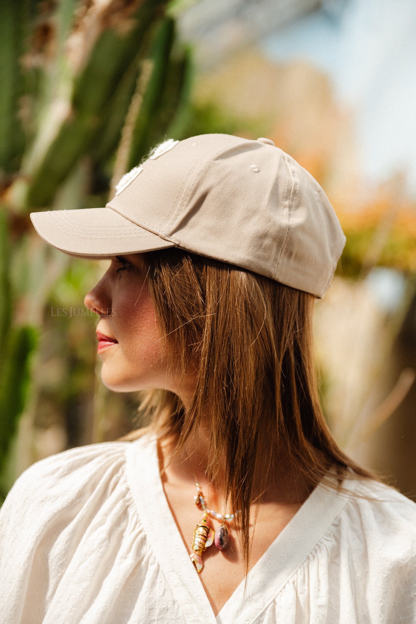 'C' Cap denim taupe