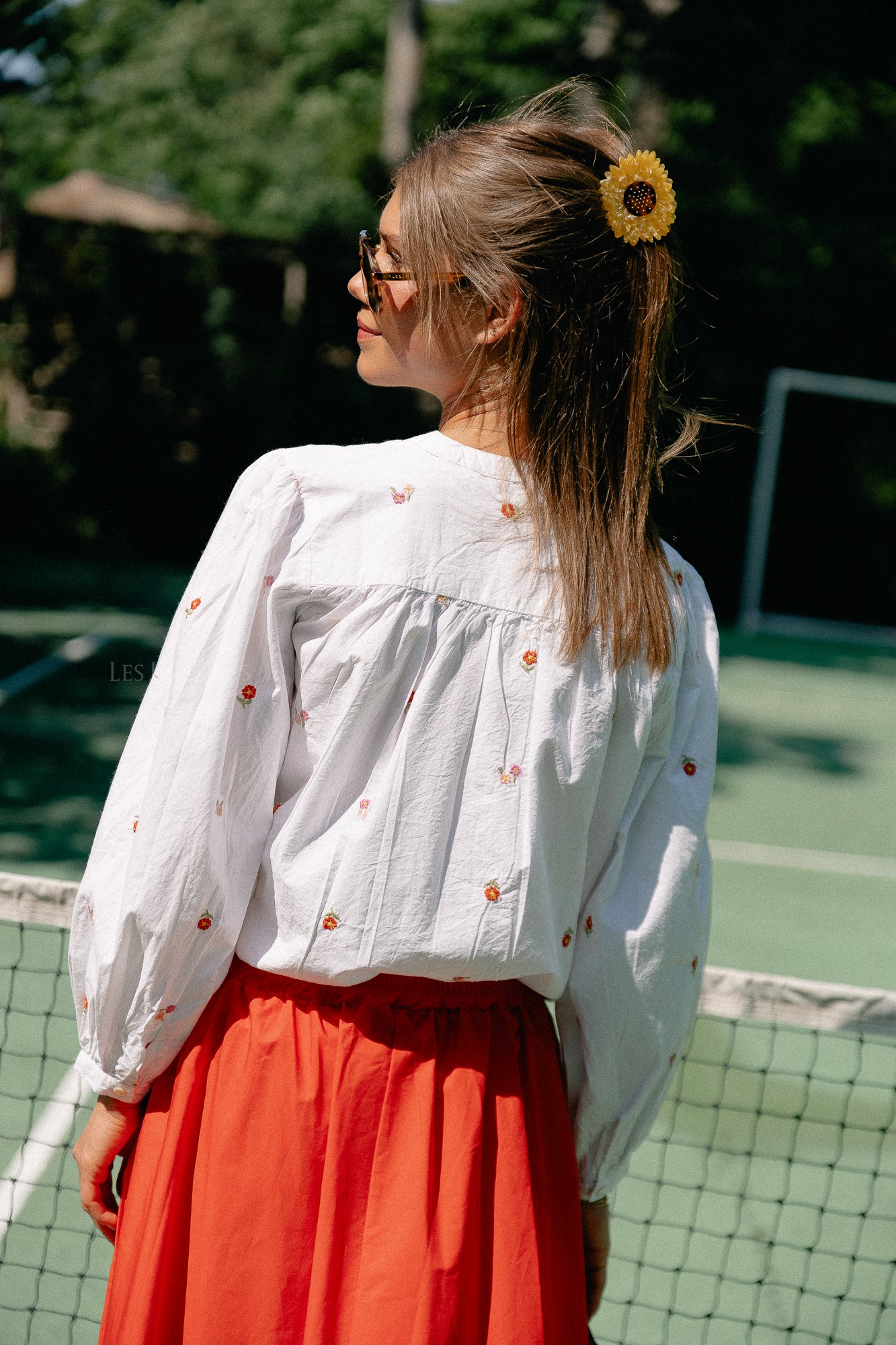 Violette embroidered blouse white