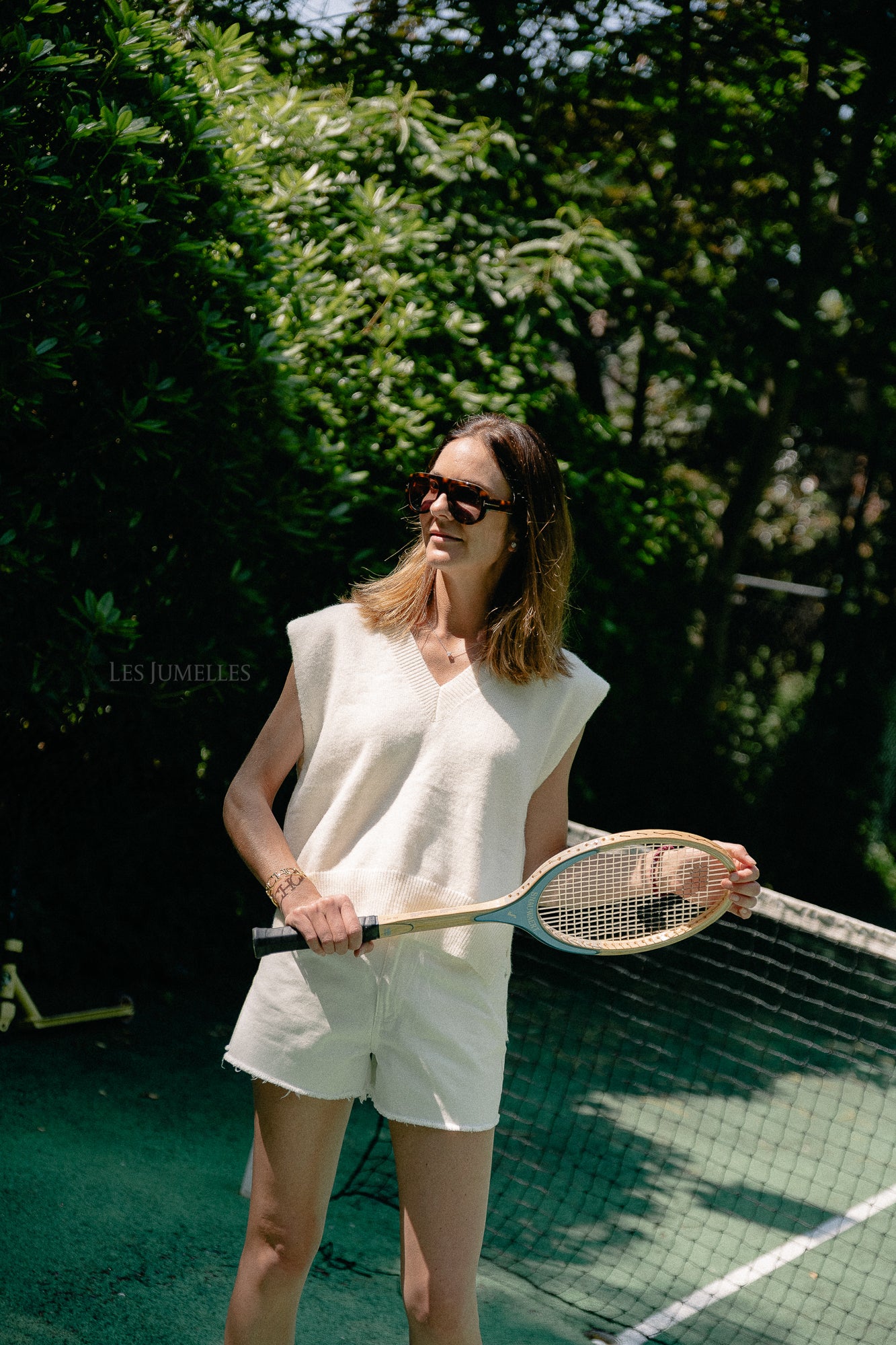 Anaïs sleeveless sweater vest ecru