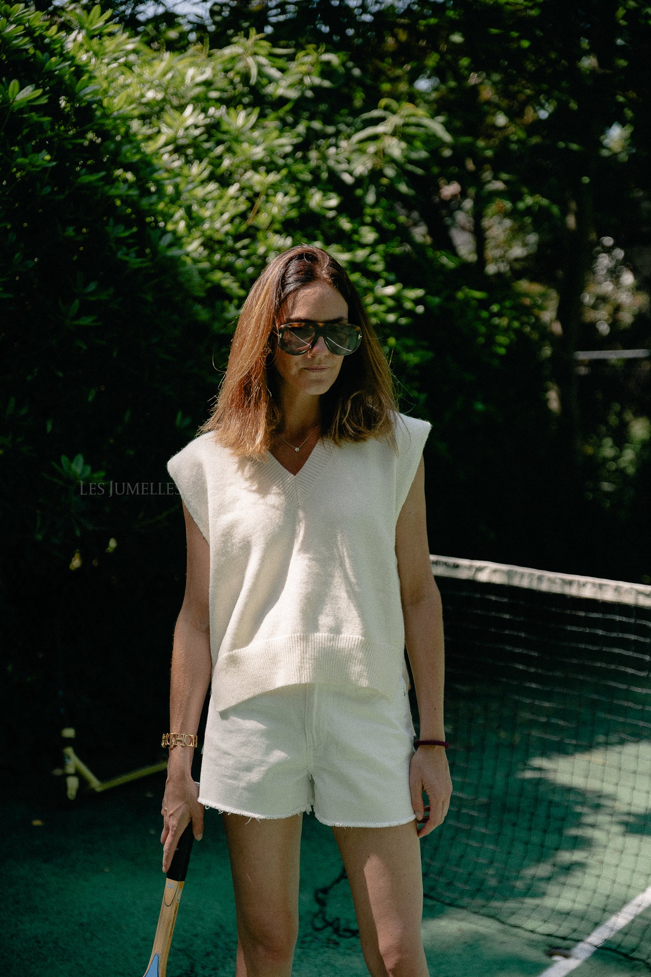 Anaïs sleeveless sweater vest ecru