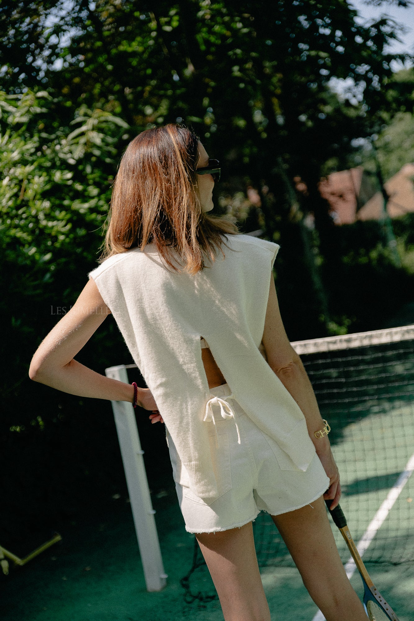 Anaïs sleeveless sweater vest ecru