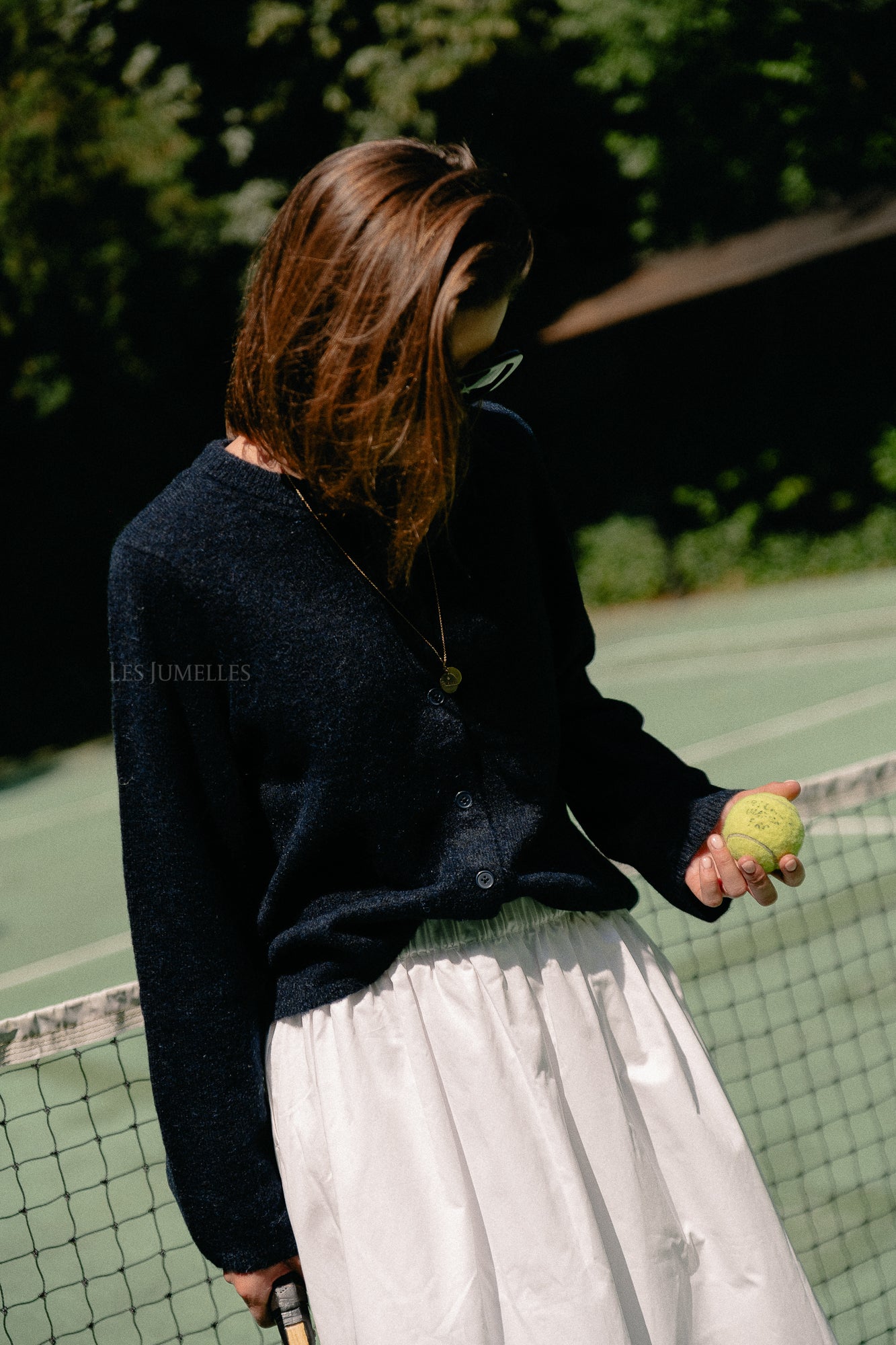 SLFLulu LS knit cardigan dark sapphire/melange