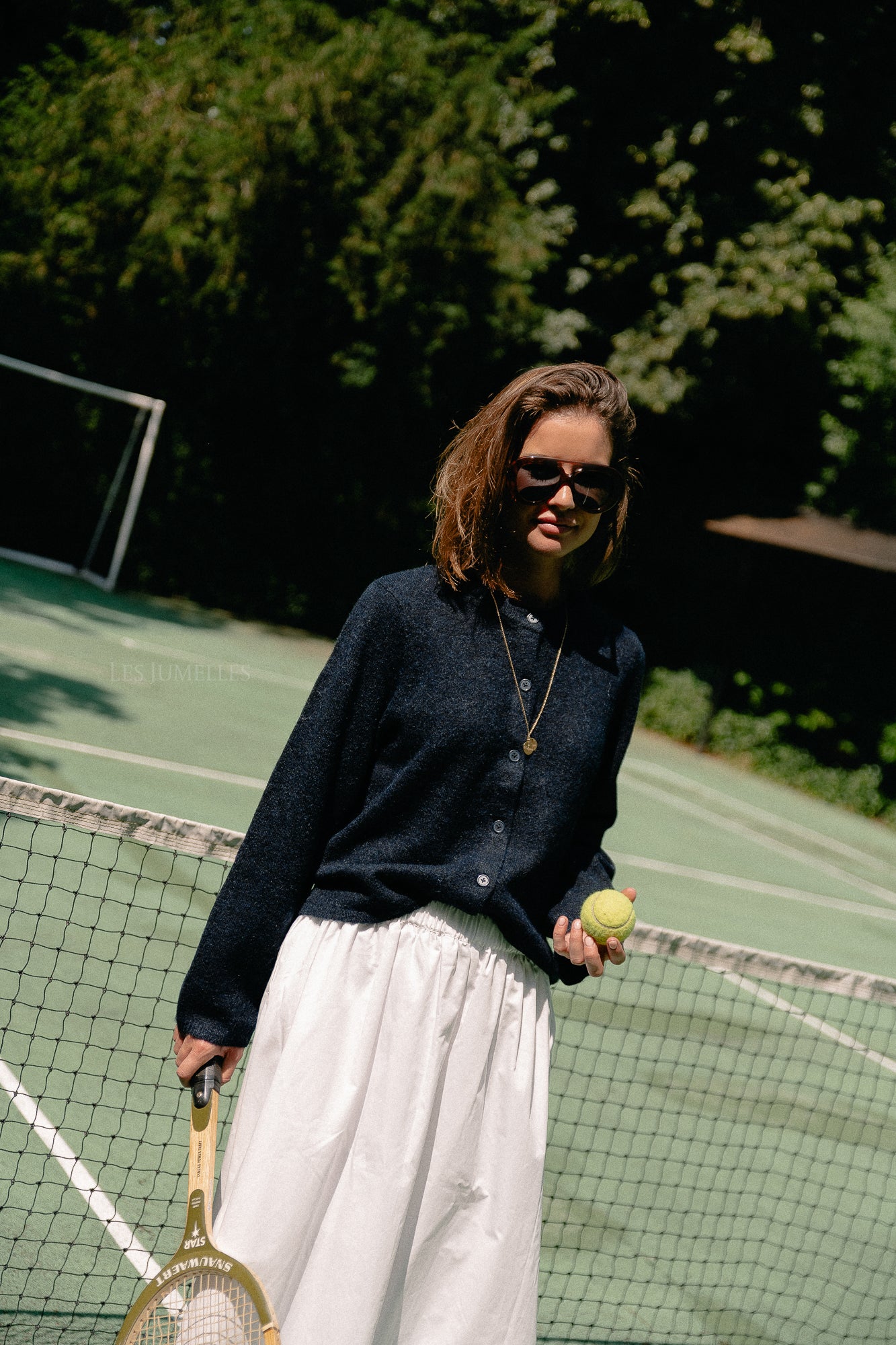 SLFLulu LS knit cardigan dark sapphire/melange
