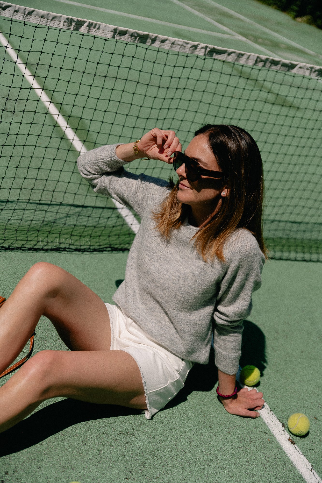 SLFLulu LS knit O-neck light grey melange