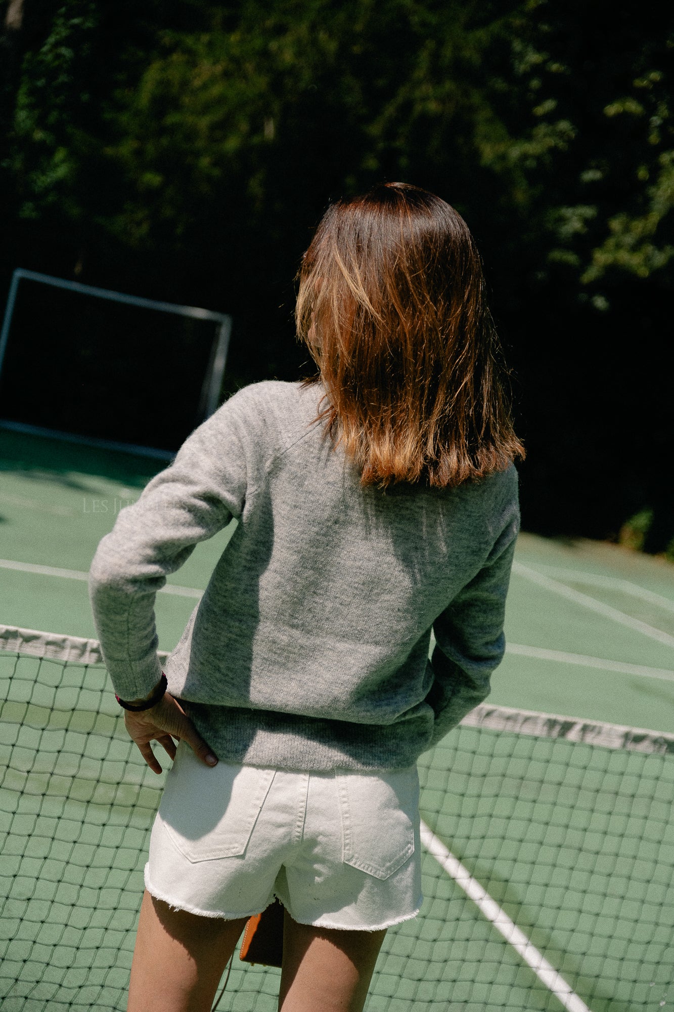SLFLulu LS knit O-neck light grey melange