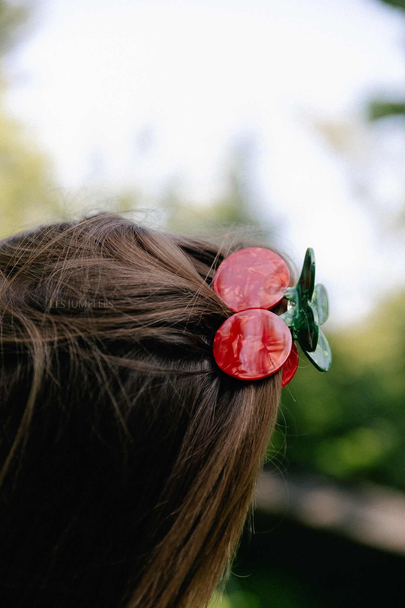 Big cherry hair clip