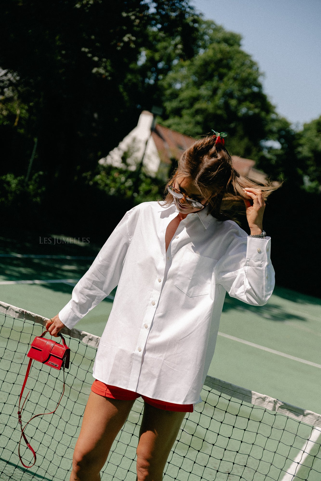 SLFEster LS oversize shirt bright white