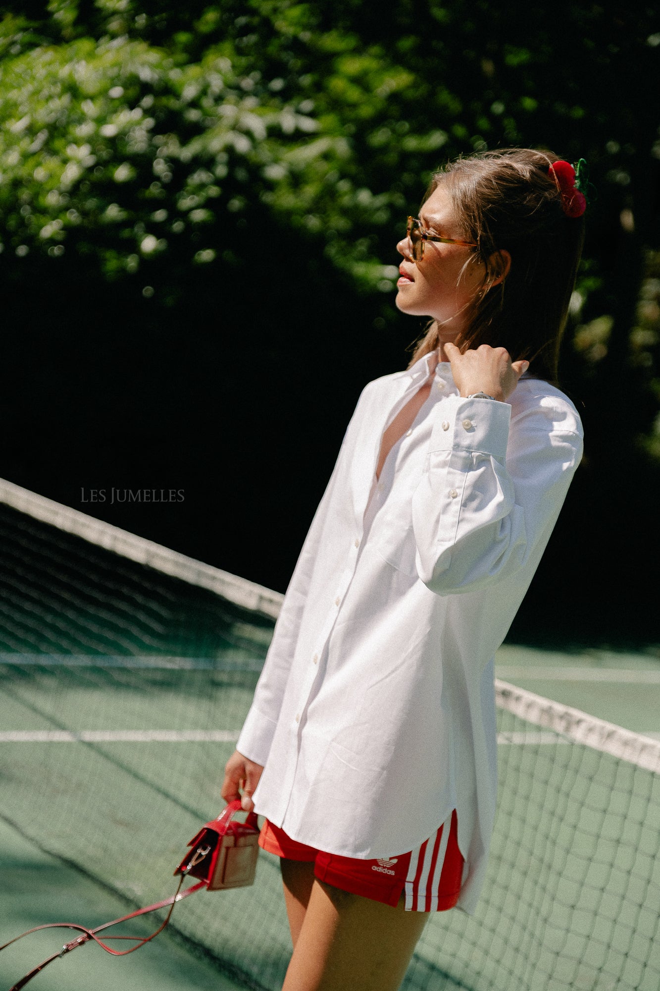 SLFEster LS oversize shirt bright white