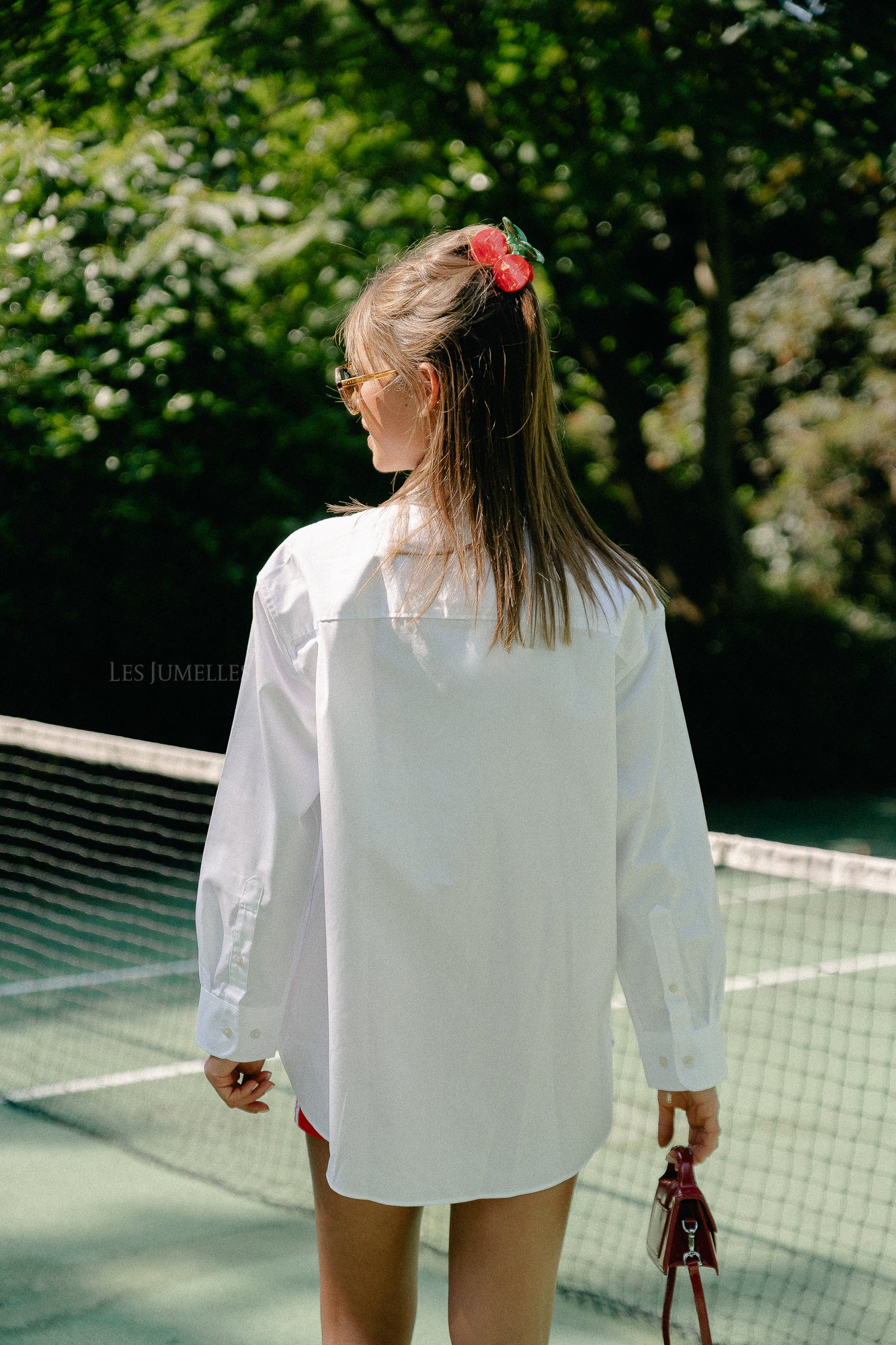 SLFEster LS oversize shirt bright white