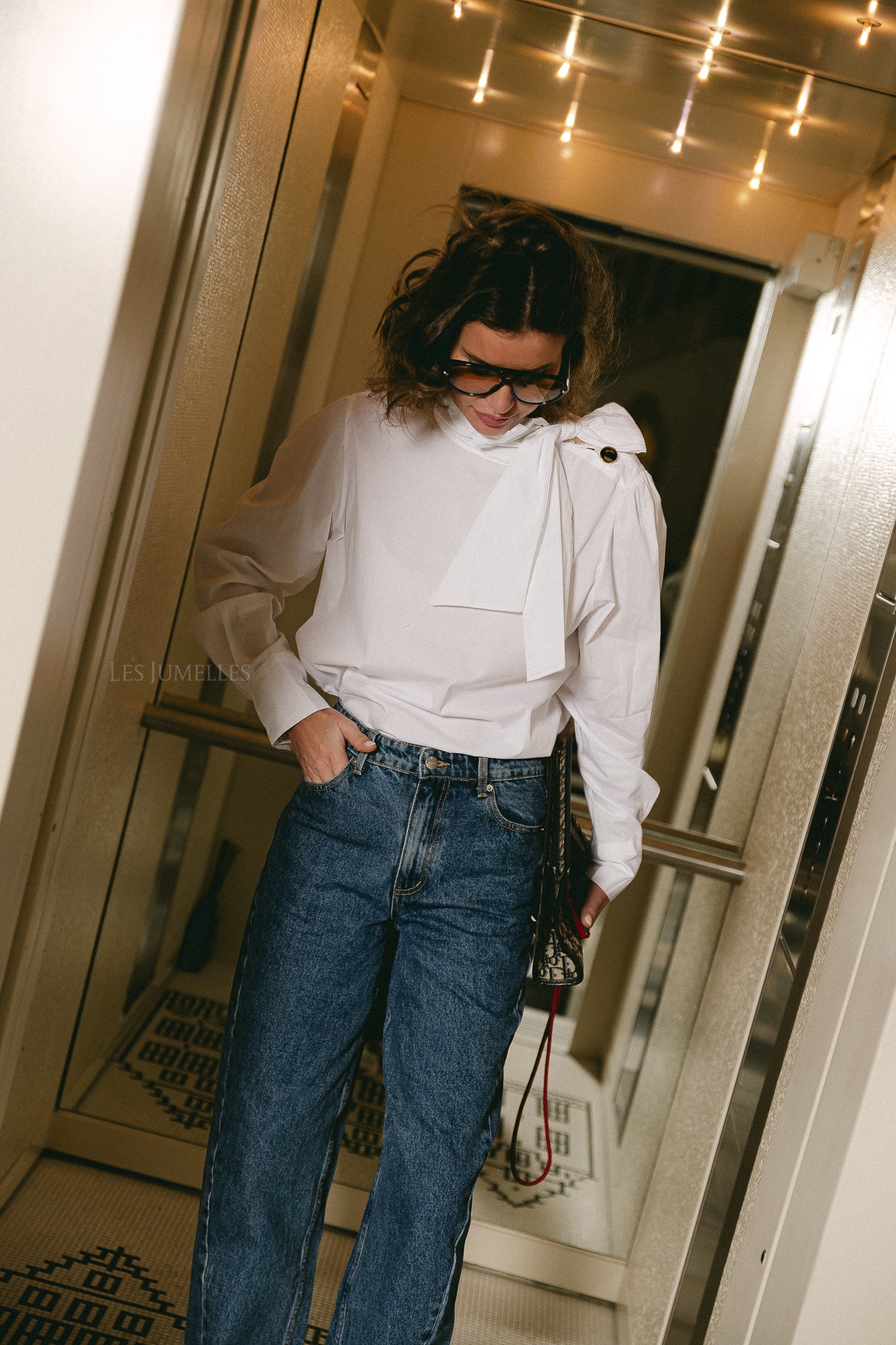 Matilda strik blouse wit