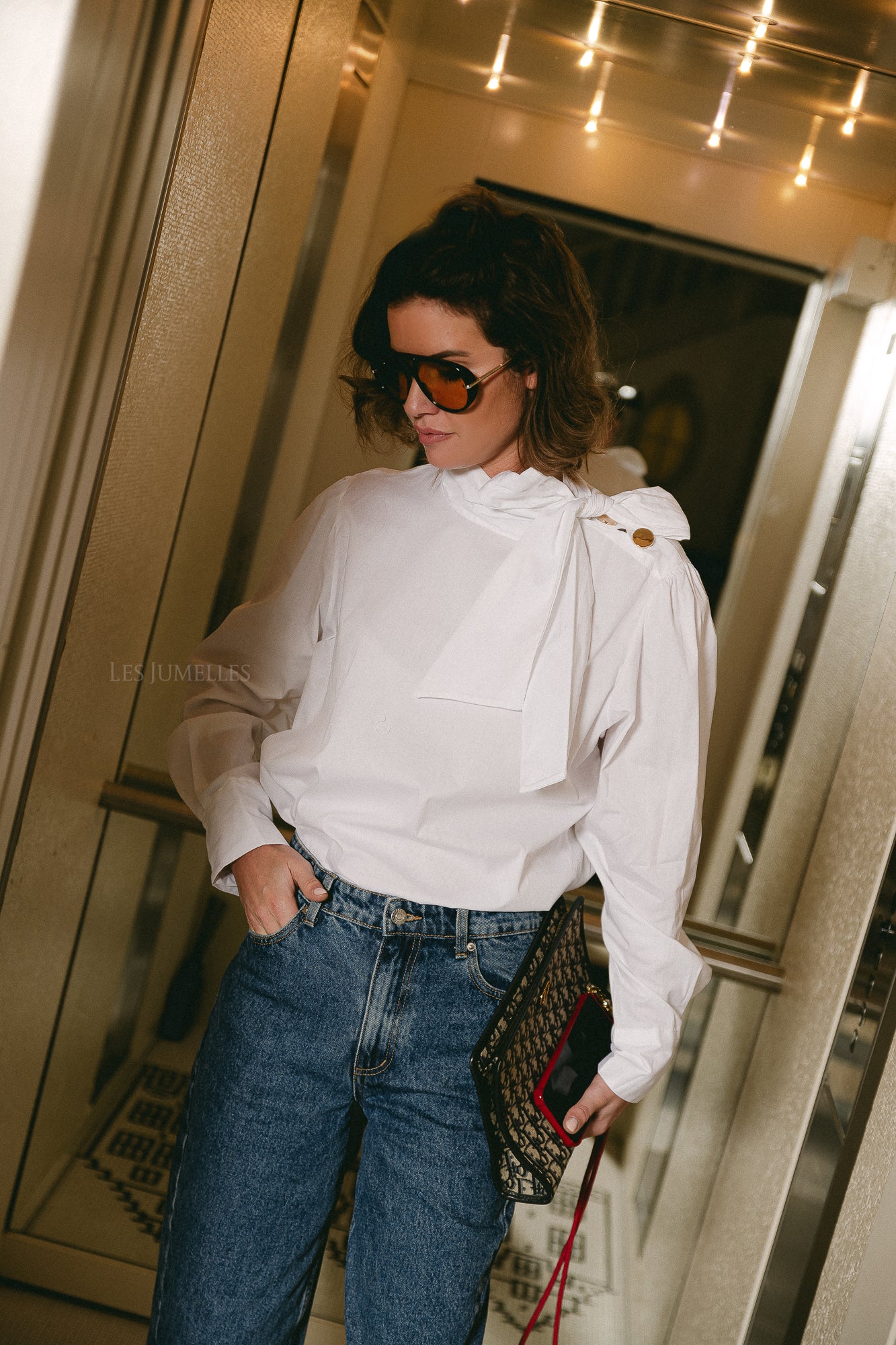 Matilda strik blouse wit