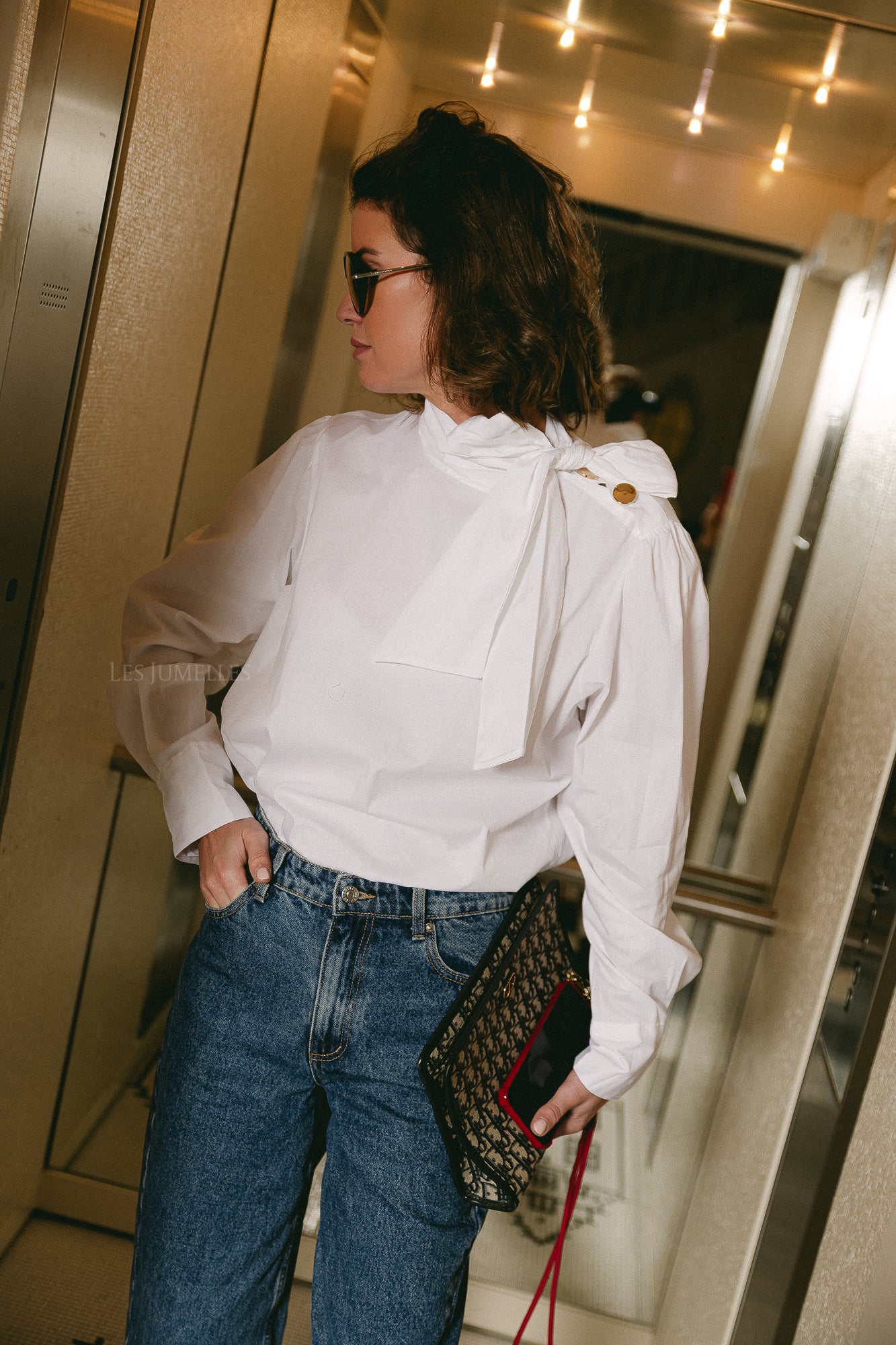 Matilda strik blouse wit