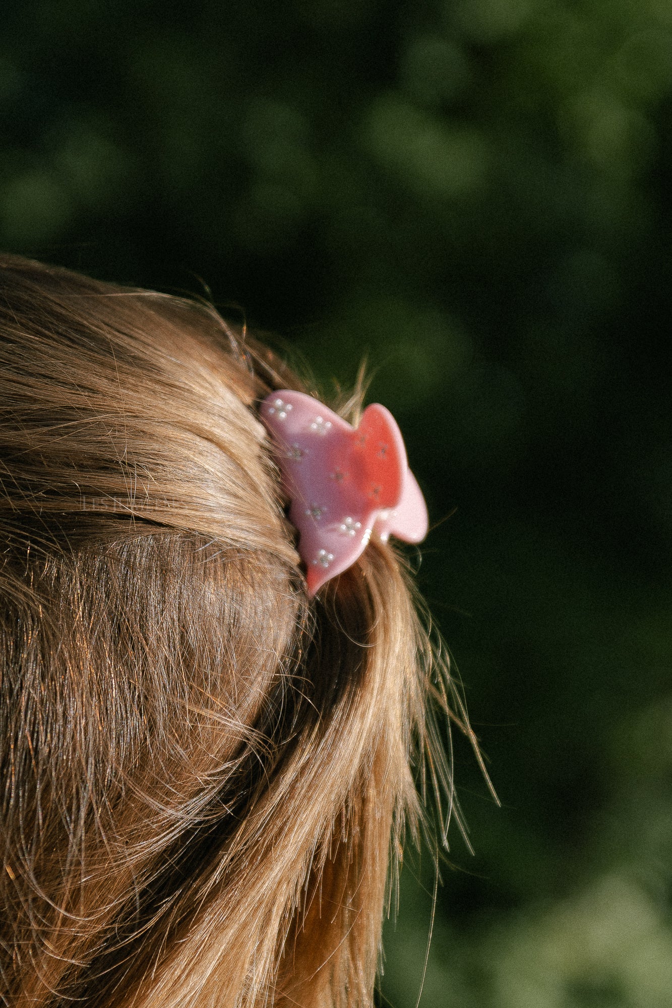 Mini glitter hairclaw pink