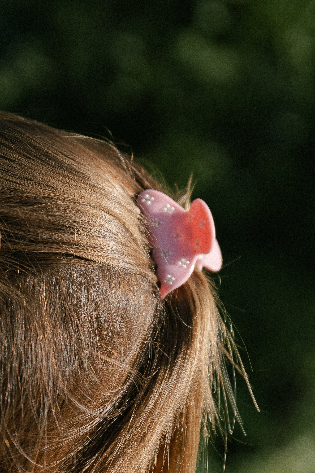 Mini glitter hairclaw pink