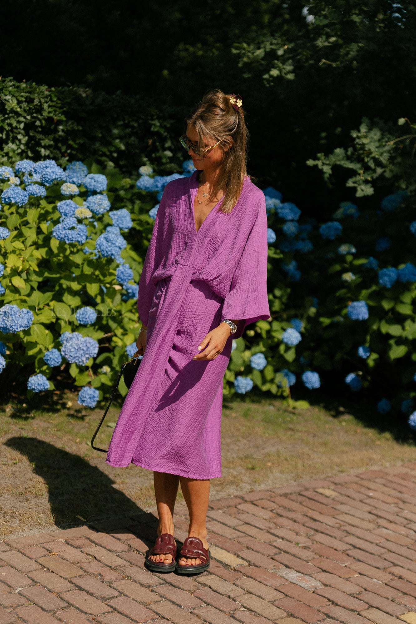 Helen long dress magenta
