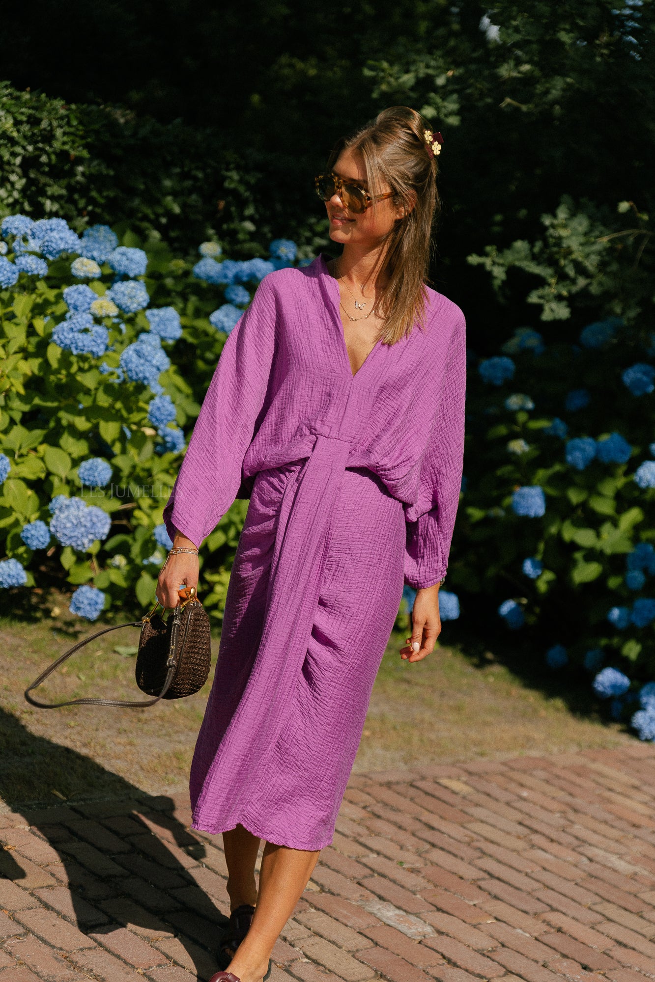 Helen long dress magenta