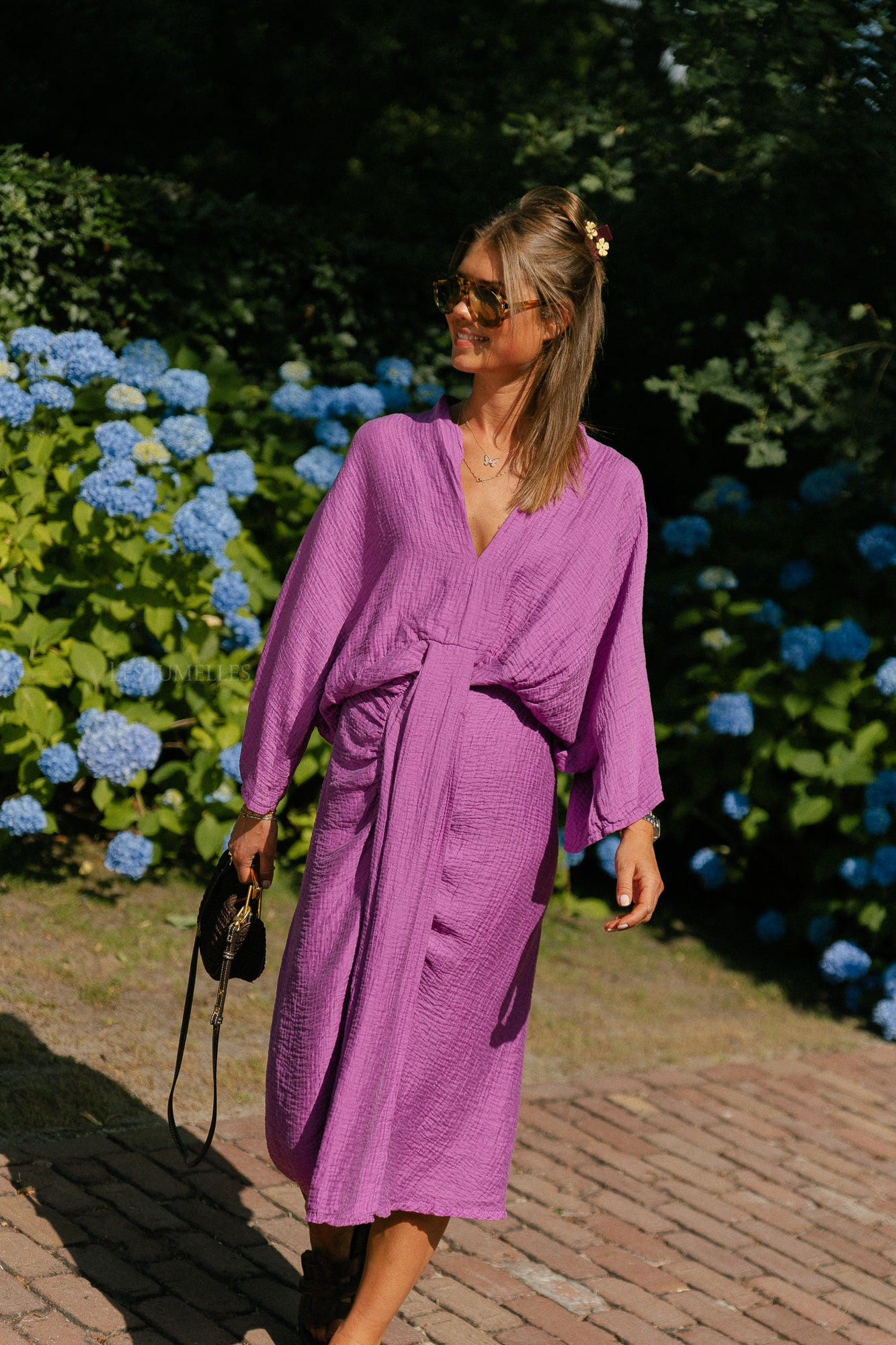 Helen long dress magenta