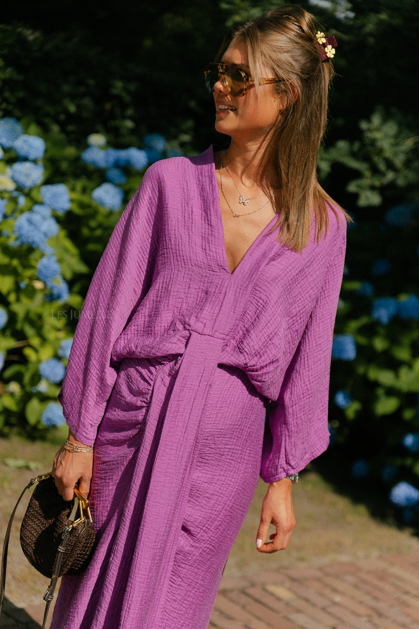 Helen long dress magenta