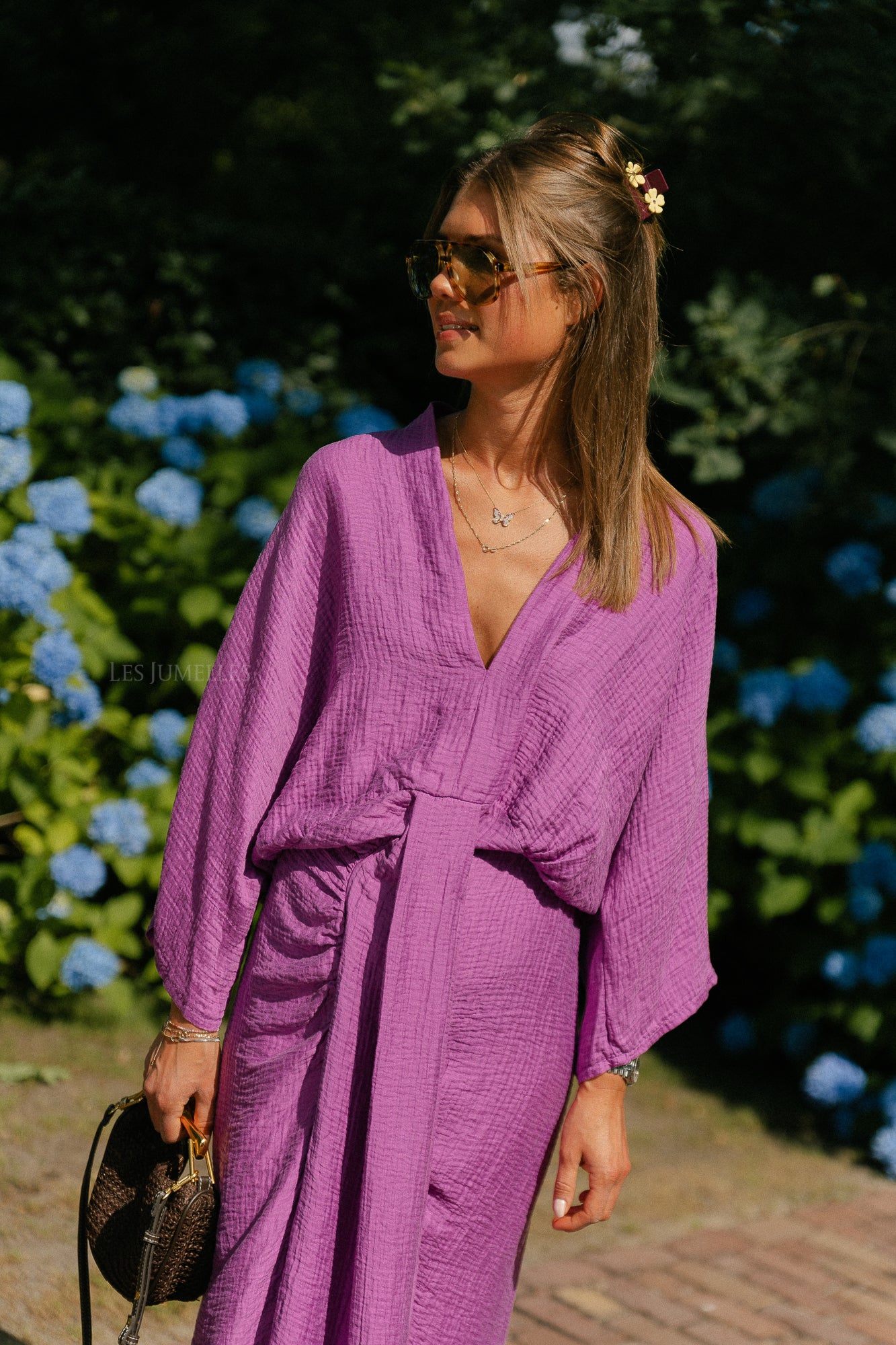 Helen long dress magenta