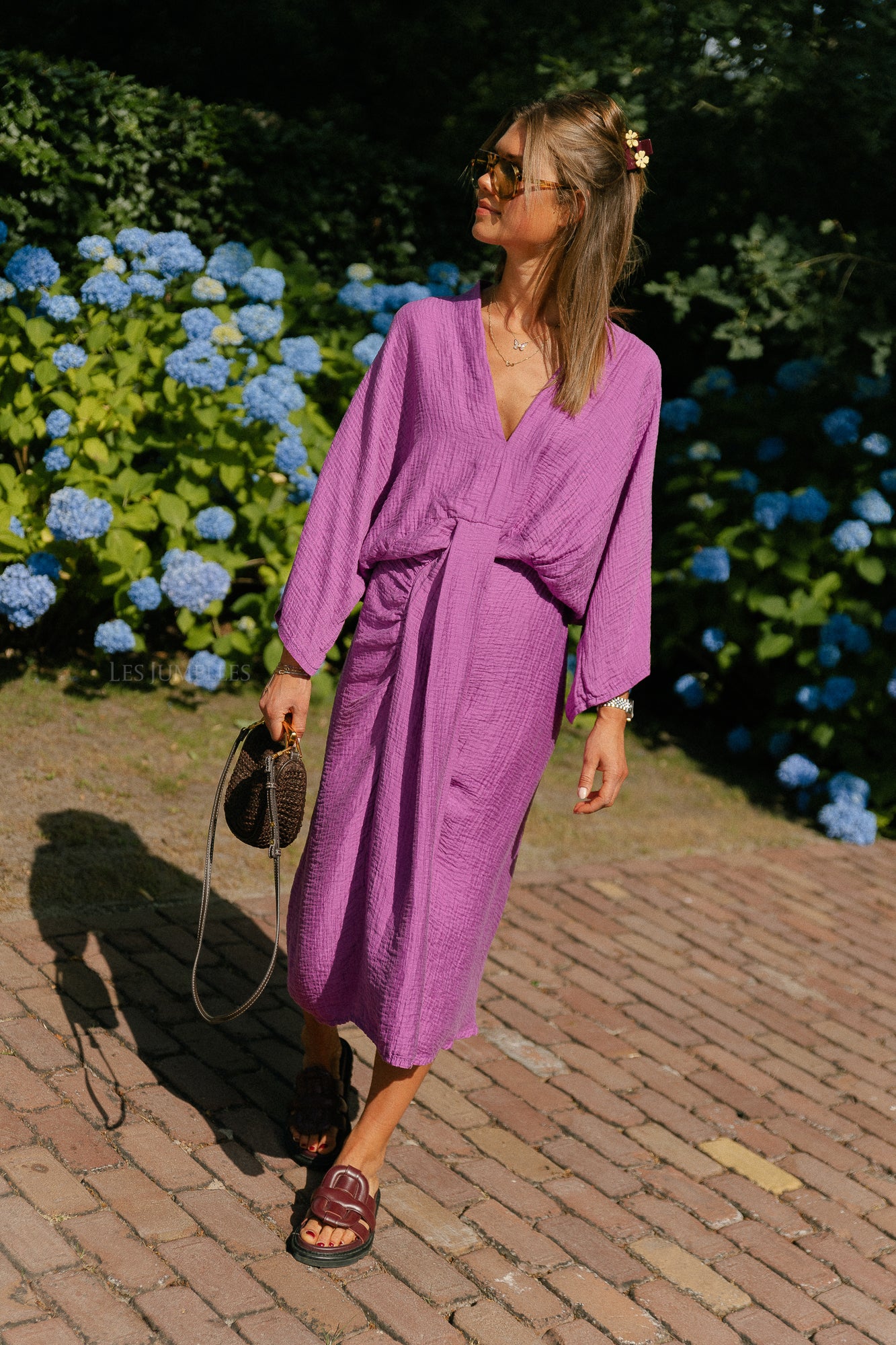 Helen long dress magenta