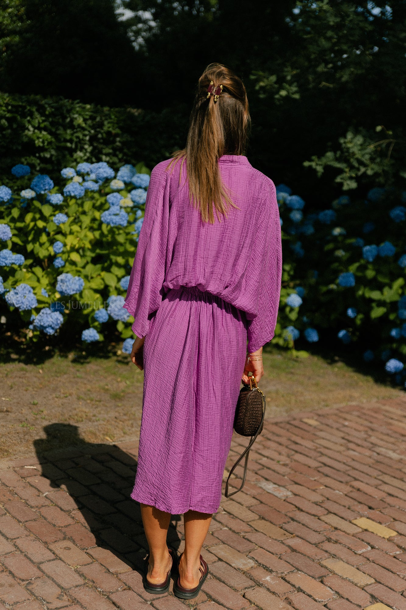 Helen long dress magenta