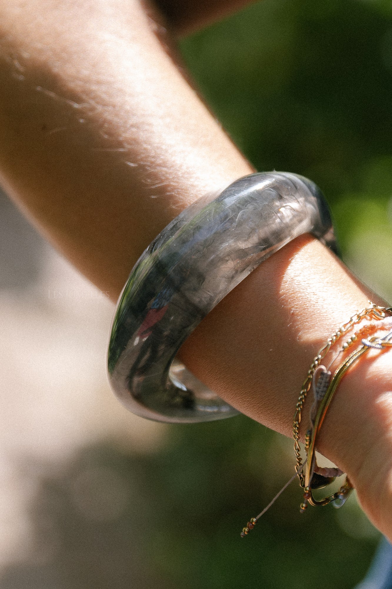 Acrylic bangle grey