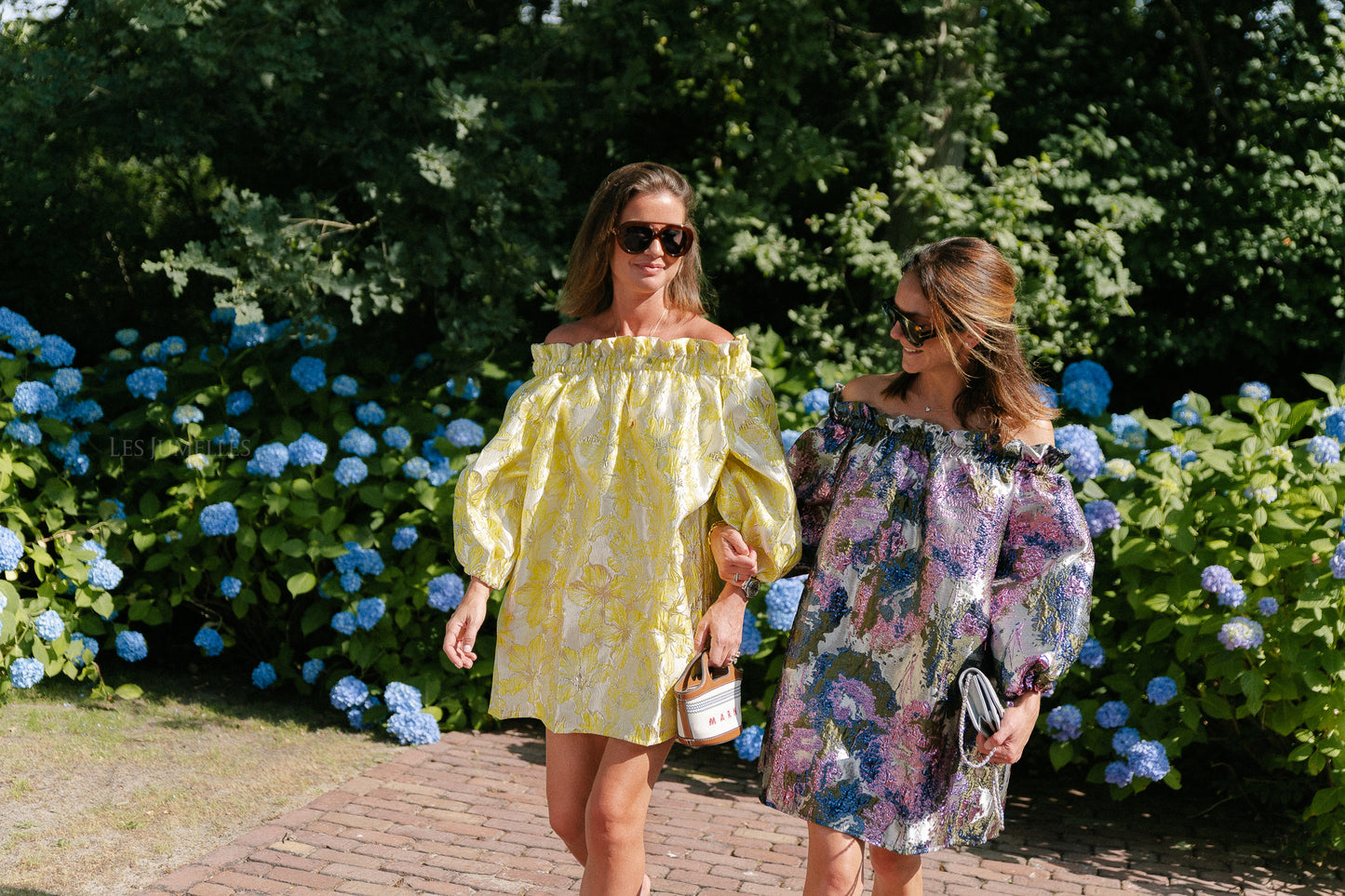Blanche jacquard dress flowers yellow