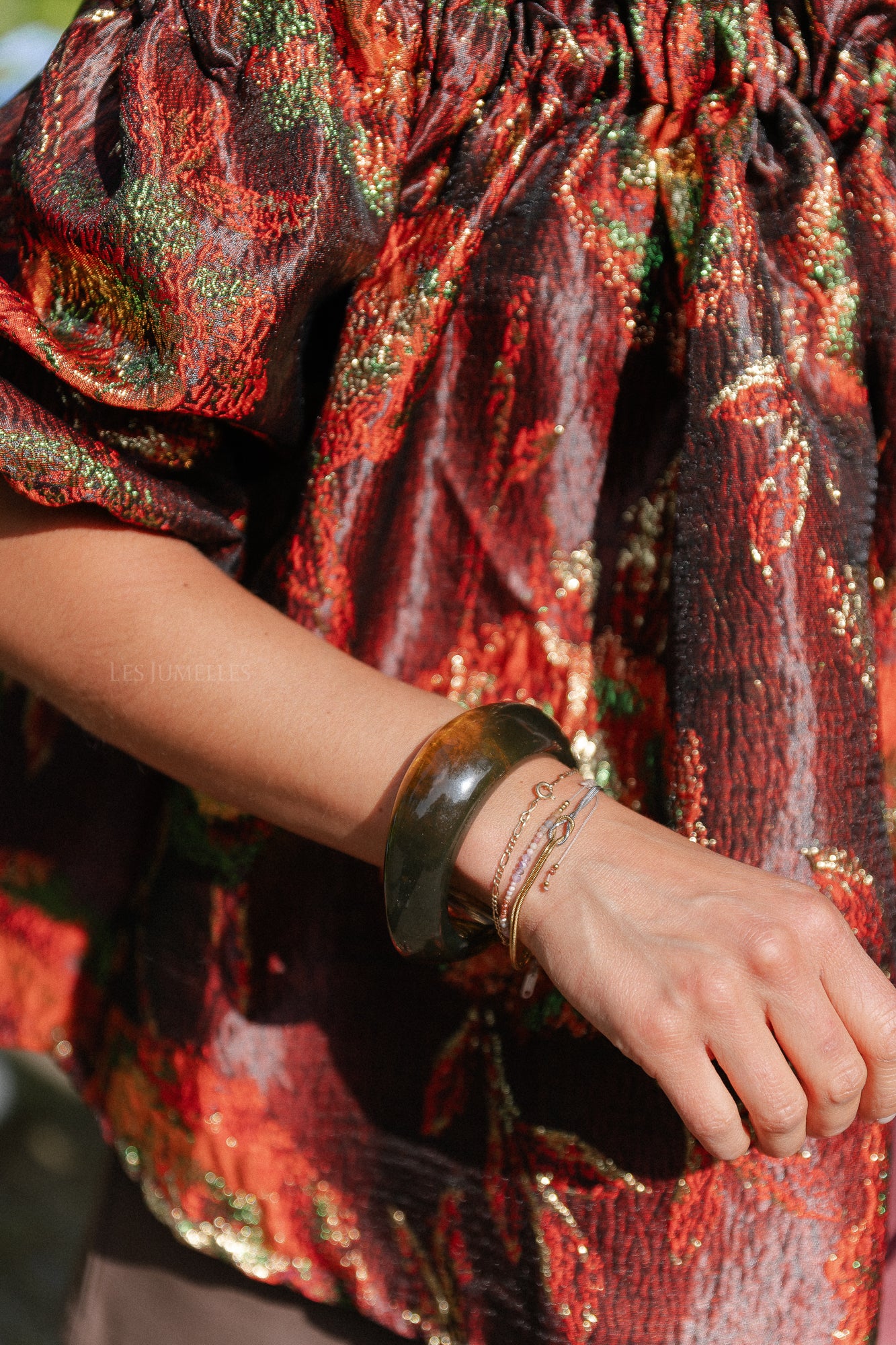 Acrylic bangle olive green