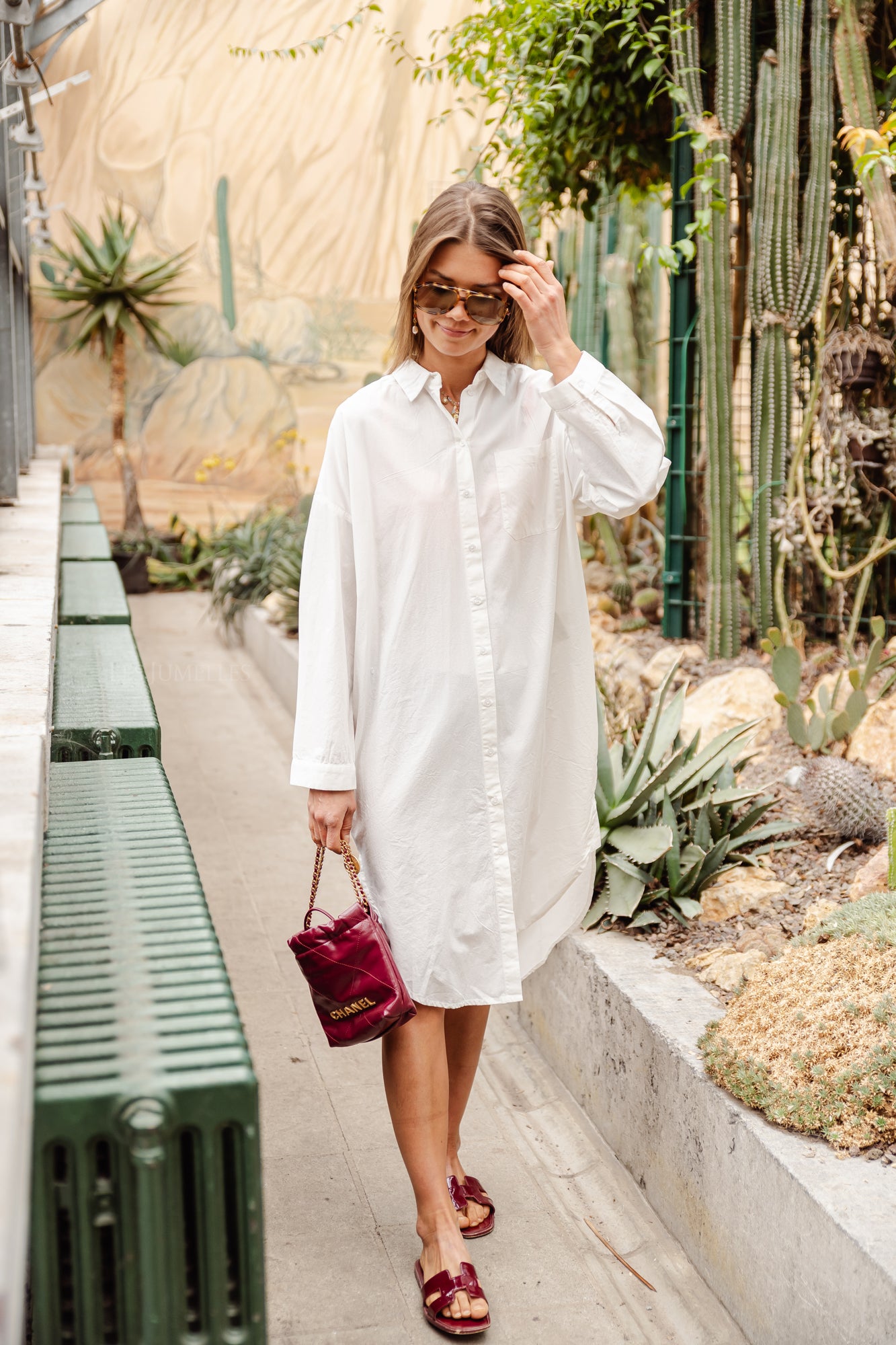 SLFHolly long shirt dress snow white