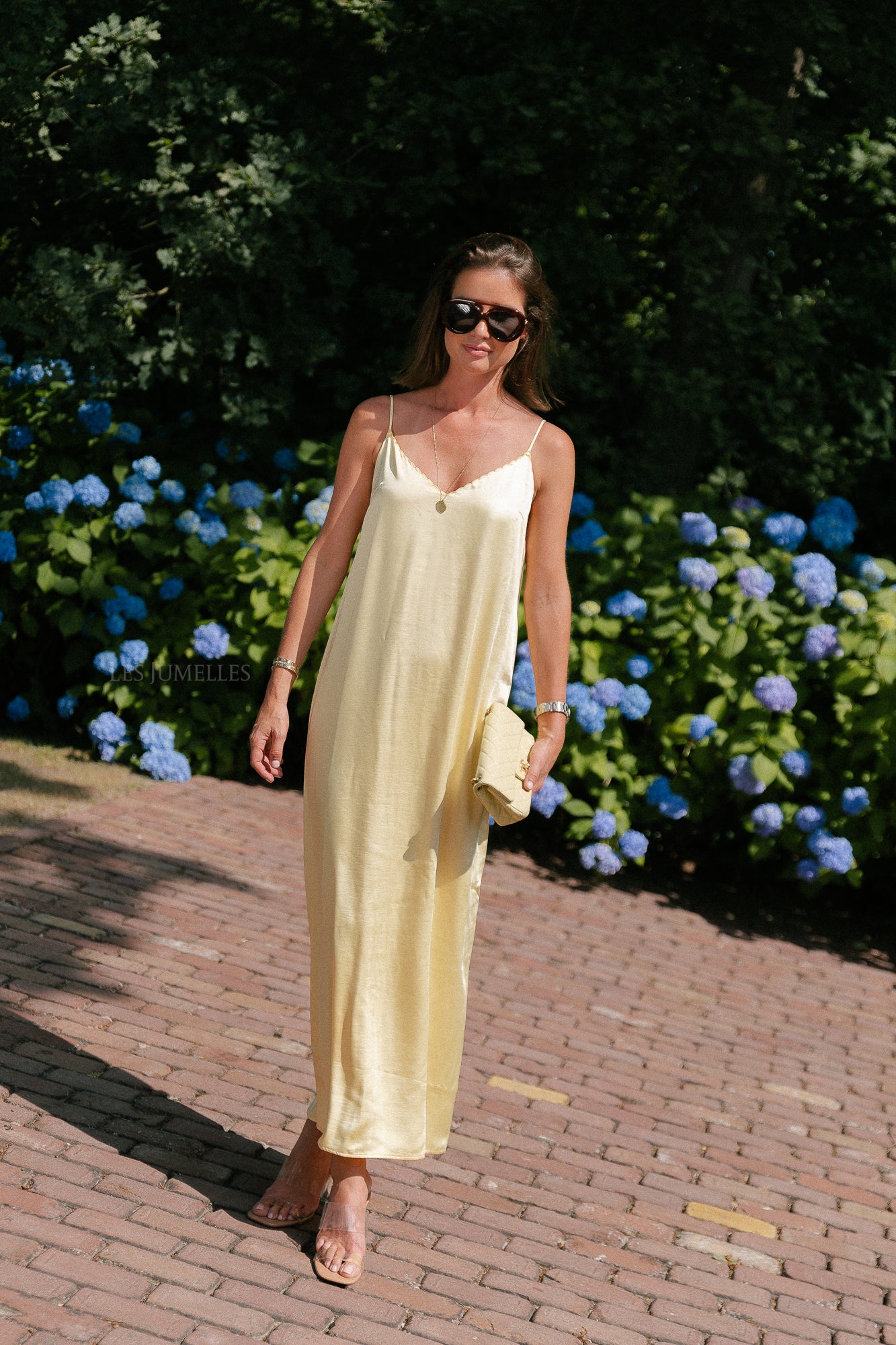 Vihanara 2/4 ankle dress pale banana