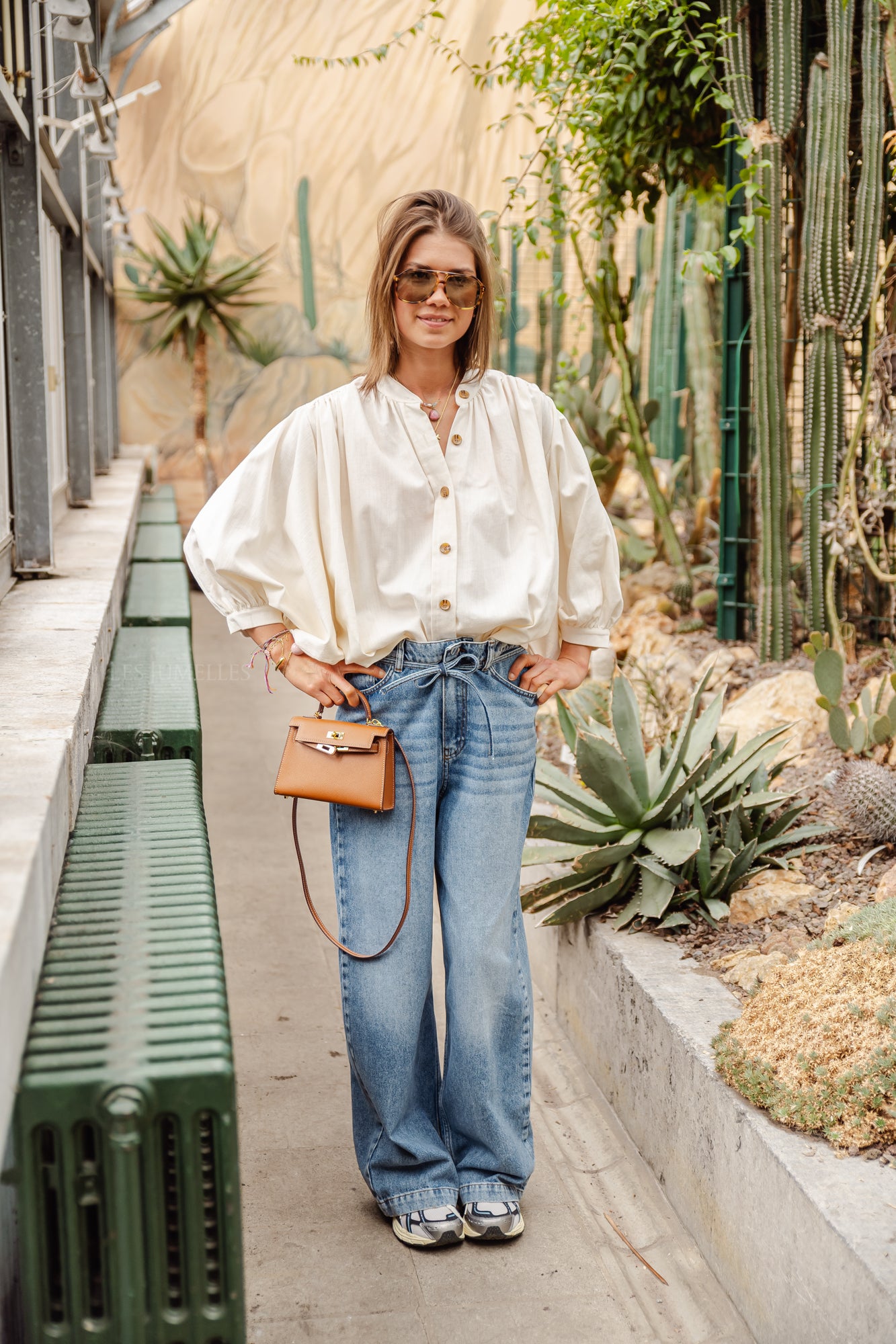 Carol Baumwollbluse in Off-White