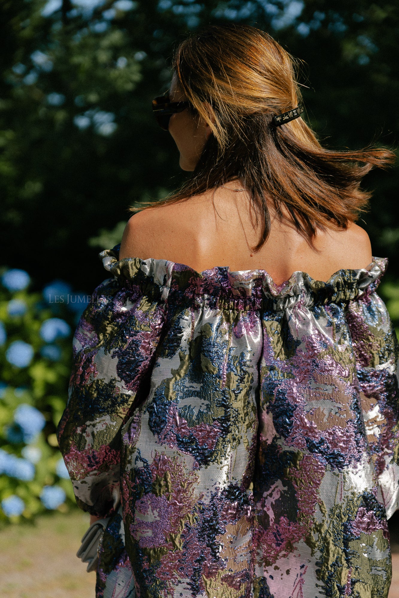 Blanche jacquard dress flowers pink