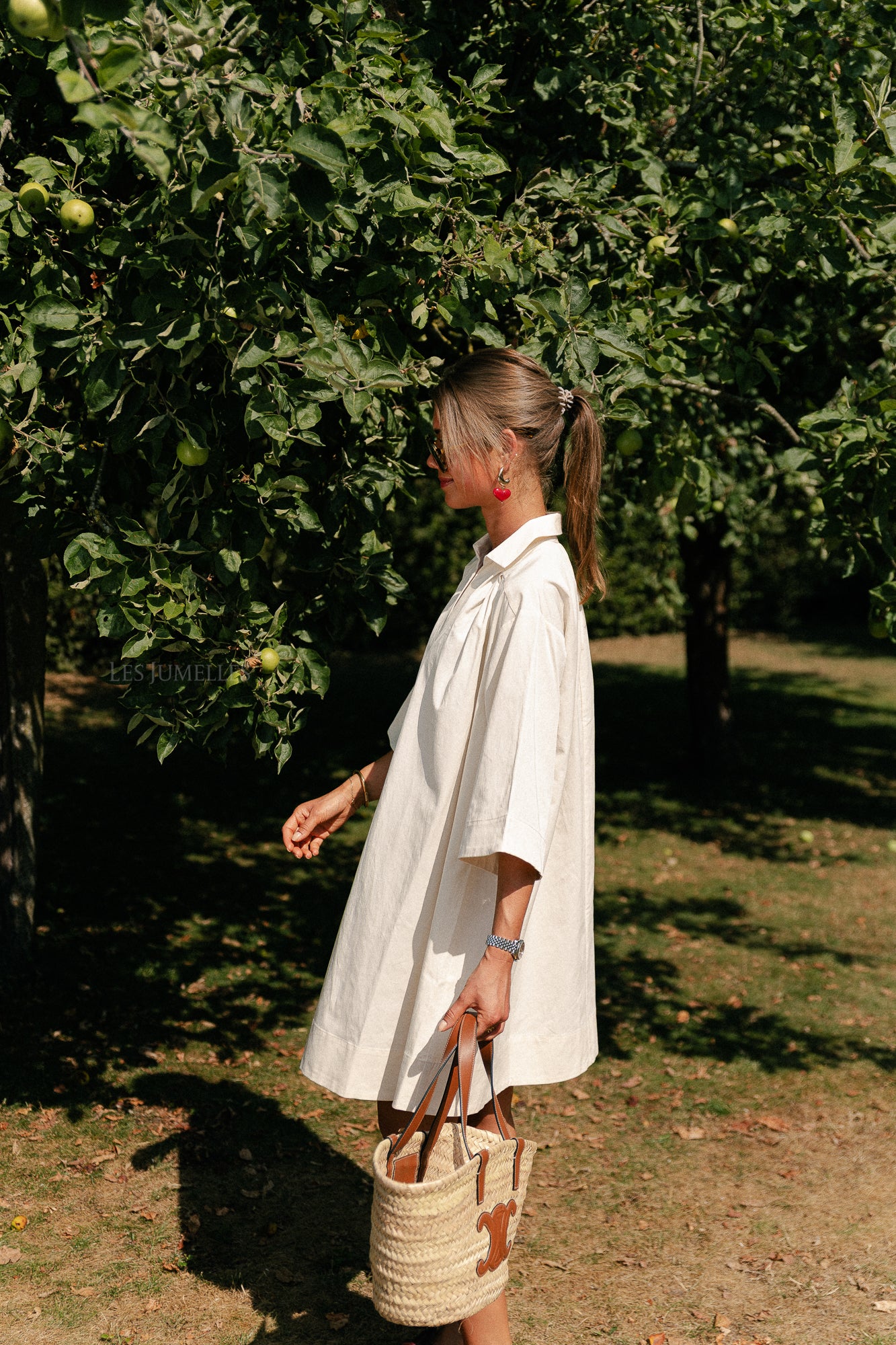 SLFTalia oversize 3/4 short dress birch