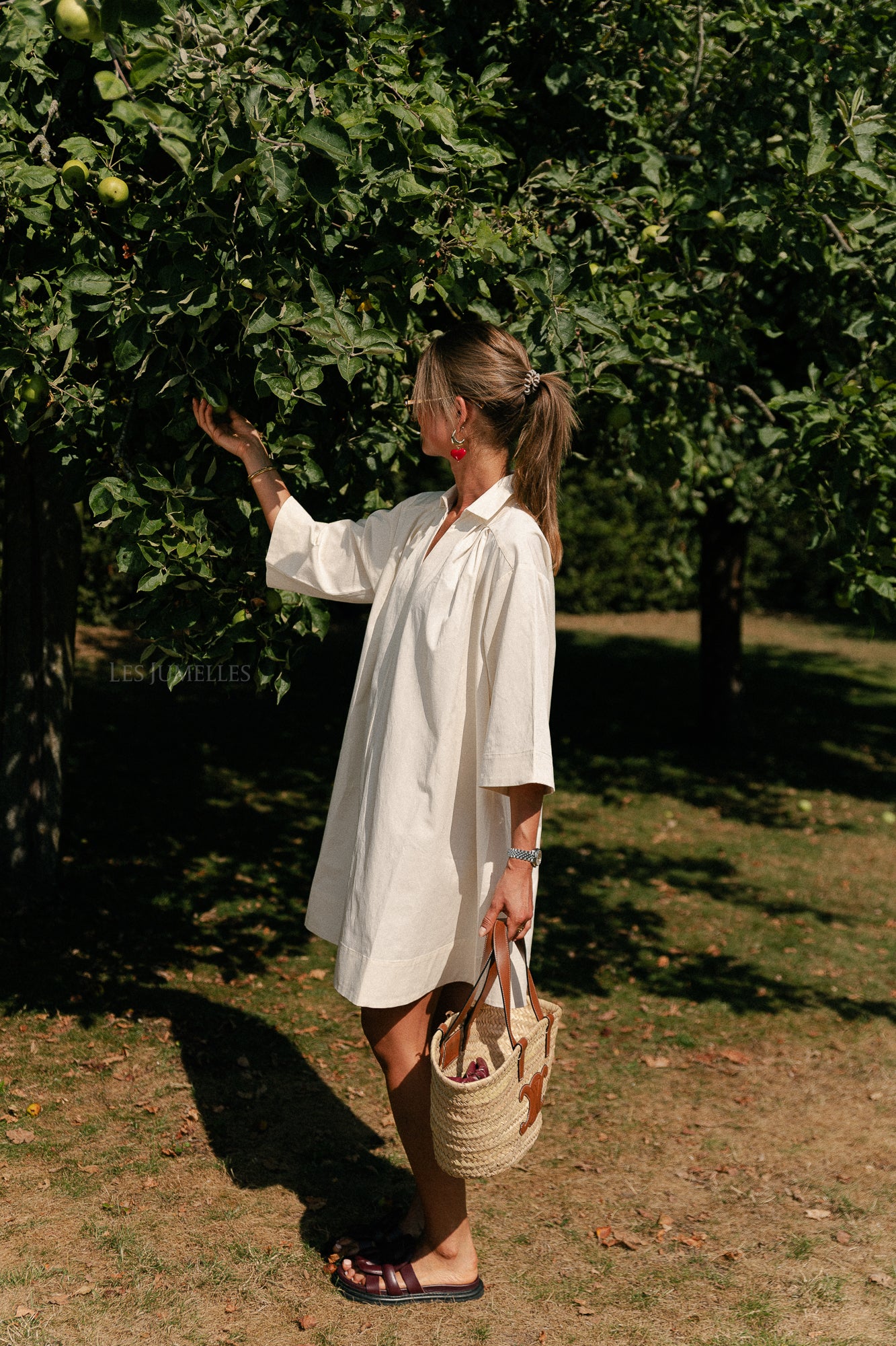 SLFTalia oversize 3/4 short dress birch