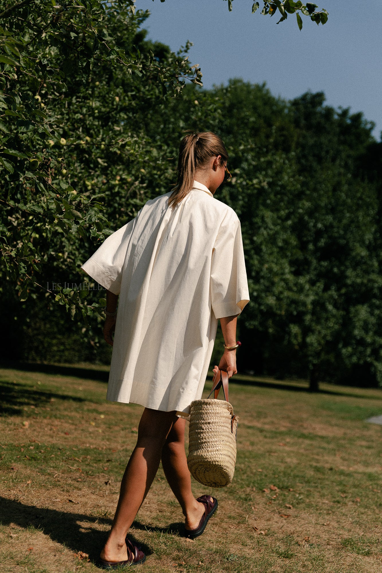 SLFTalia oversize 3/4 short dress birch