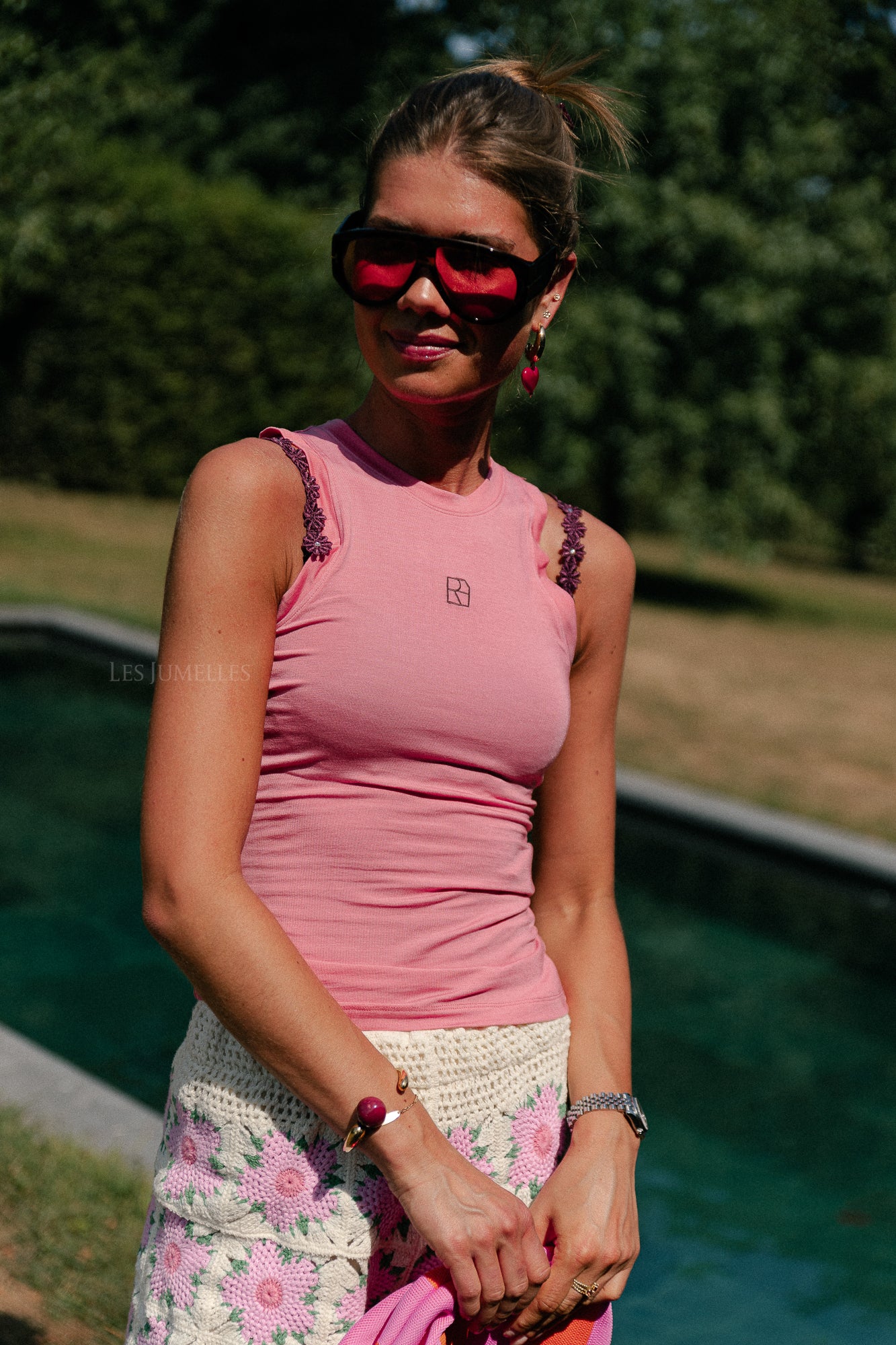 ROUEsme SL tank top peach blossom/chocolate