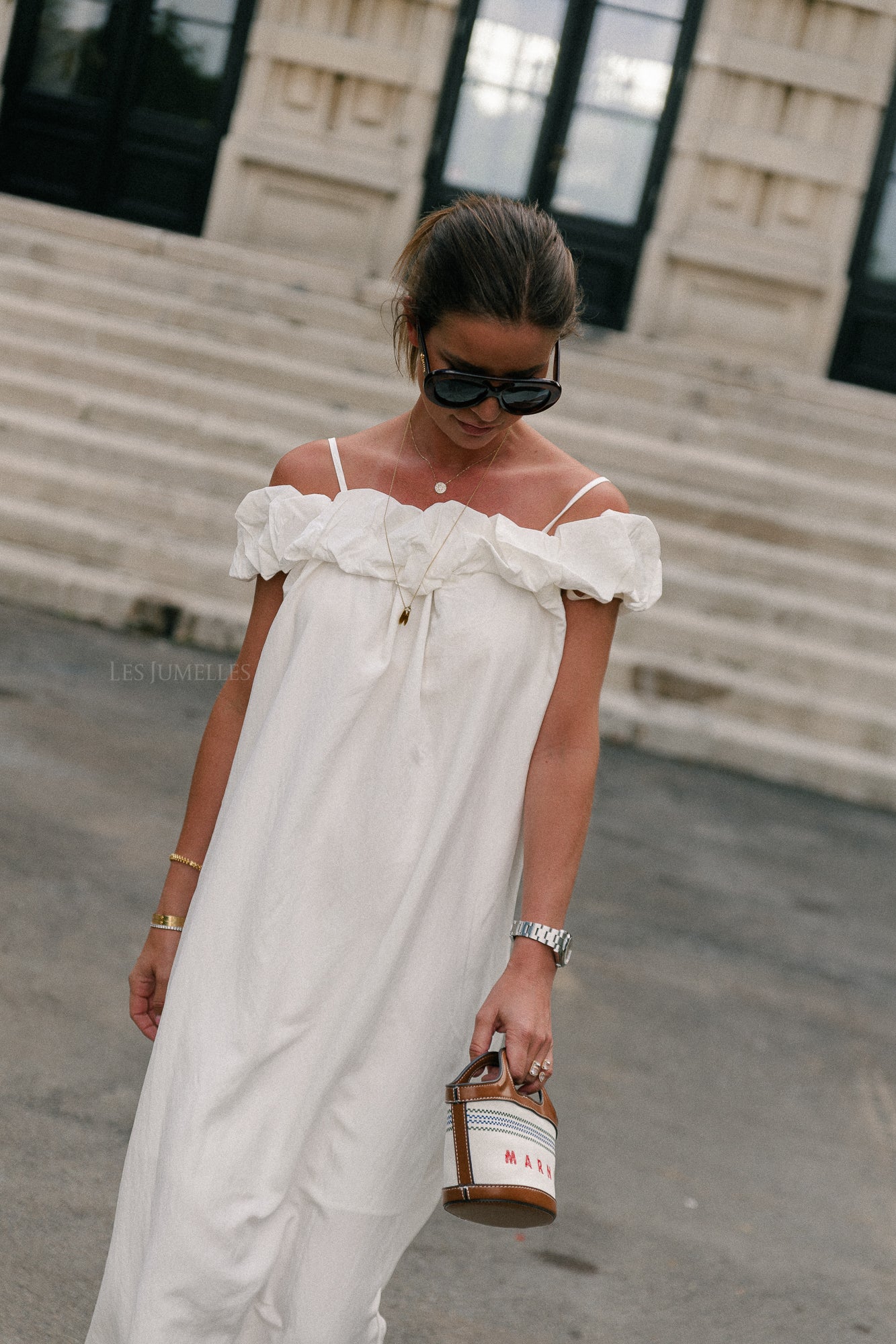 Cato long dress white