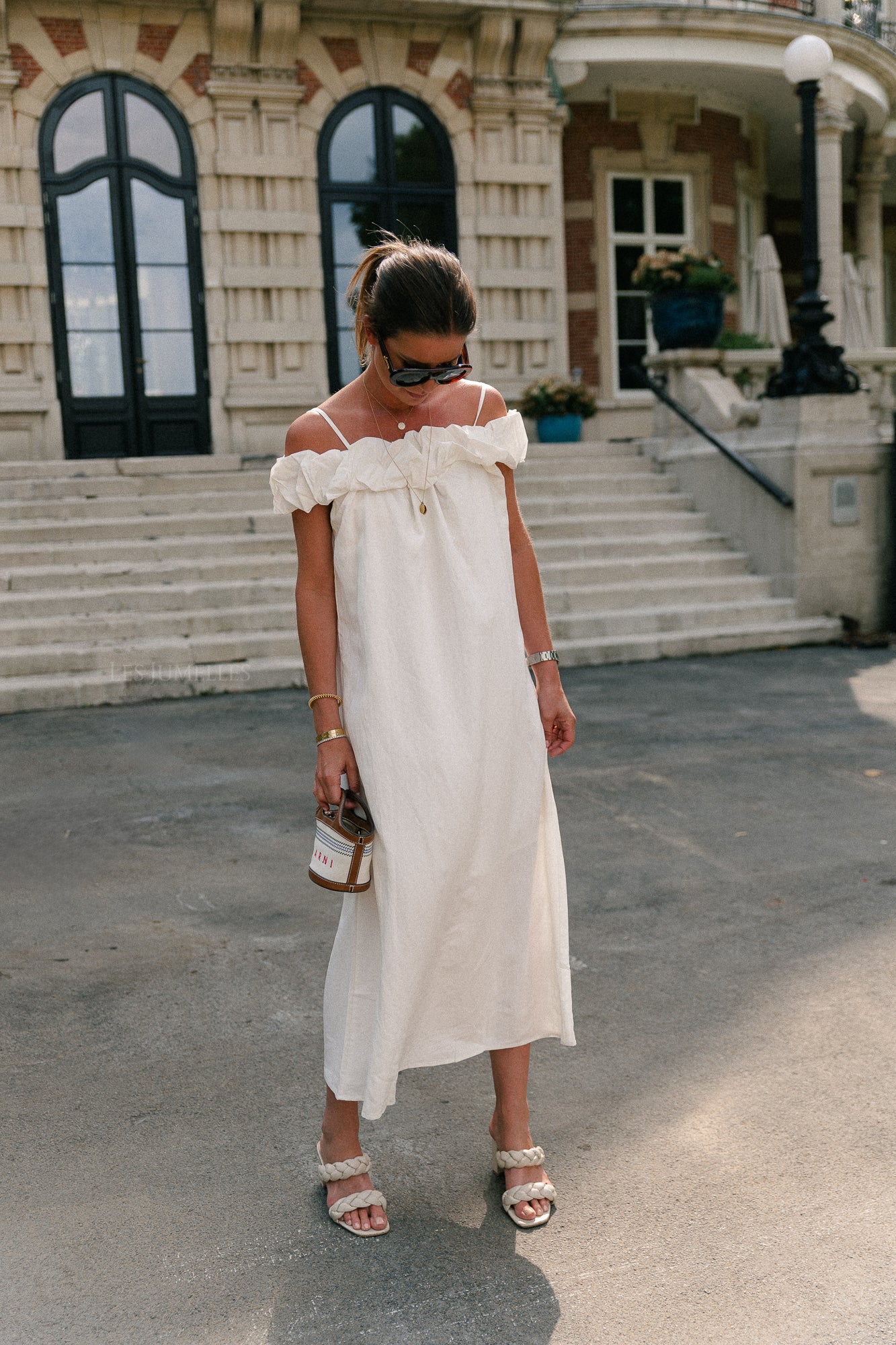 Cato long dress white