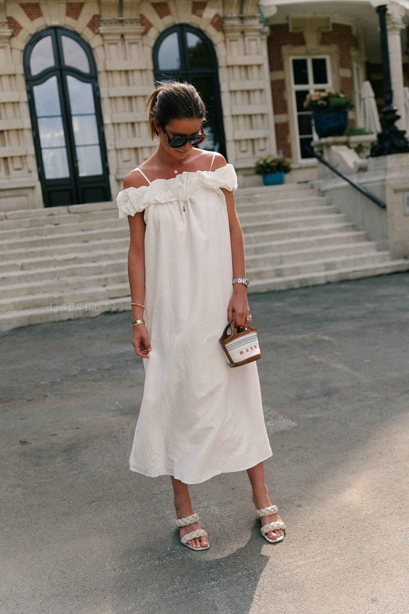 Cato long dress white